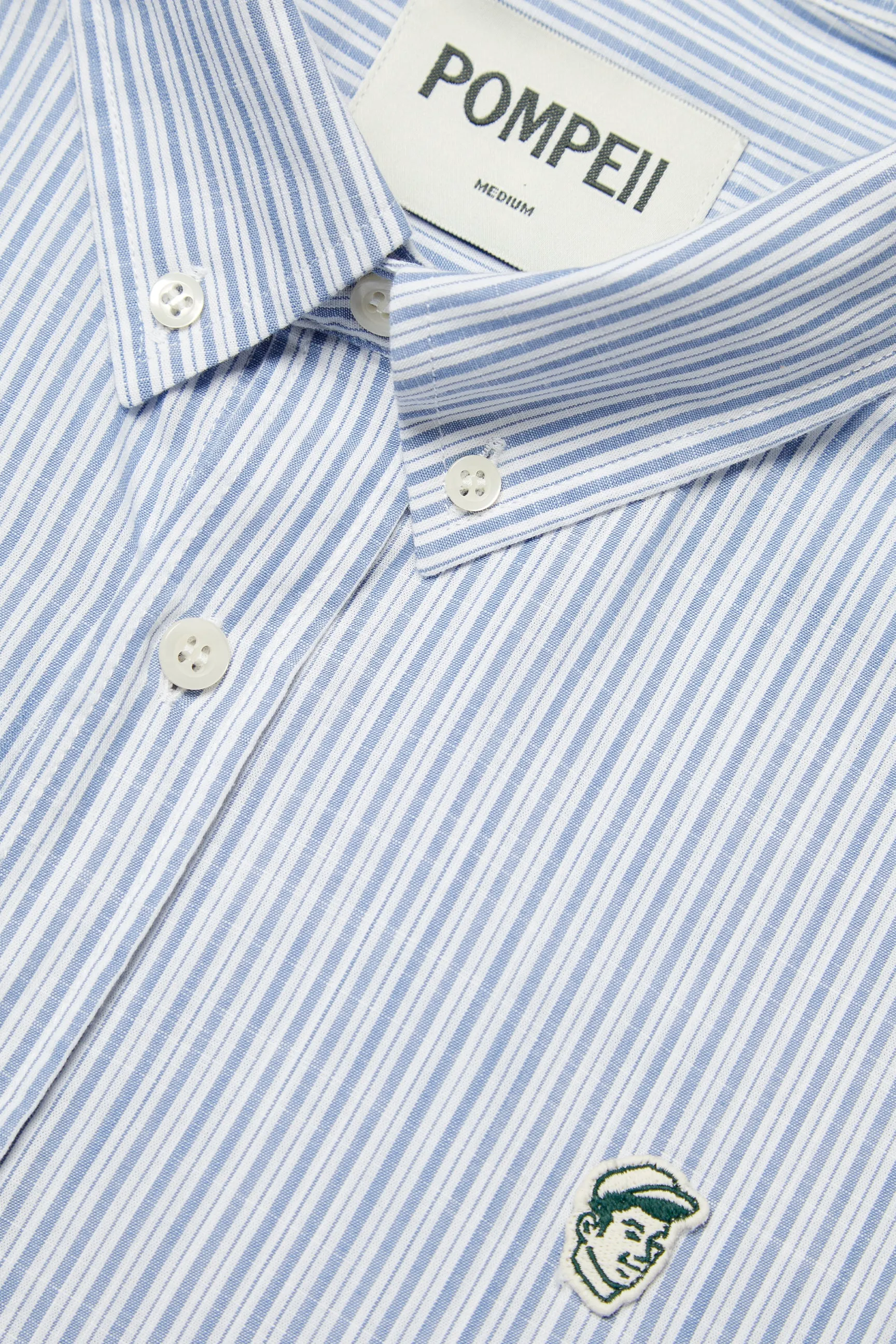 EMILIO SKY BLUE SLUB COTTON SHIRT sold by Pompeii product image thumbnail 3