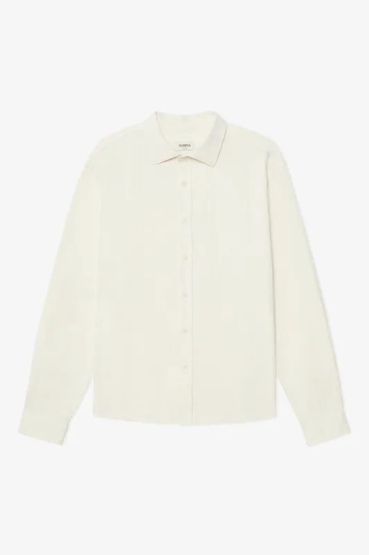 CREAM STRUCTURED RELAXED SHIRT made by Pompeii