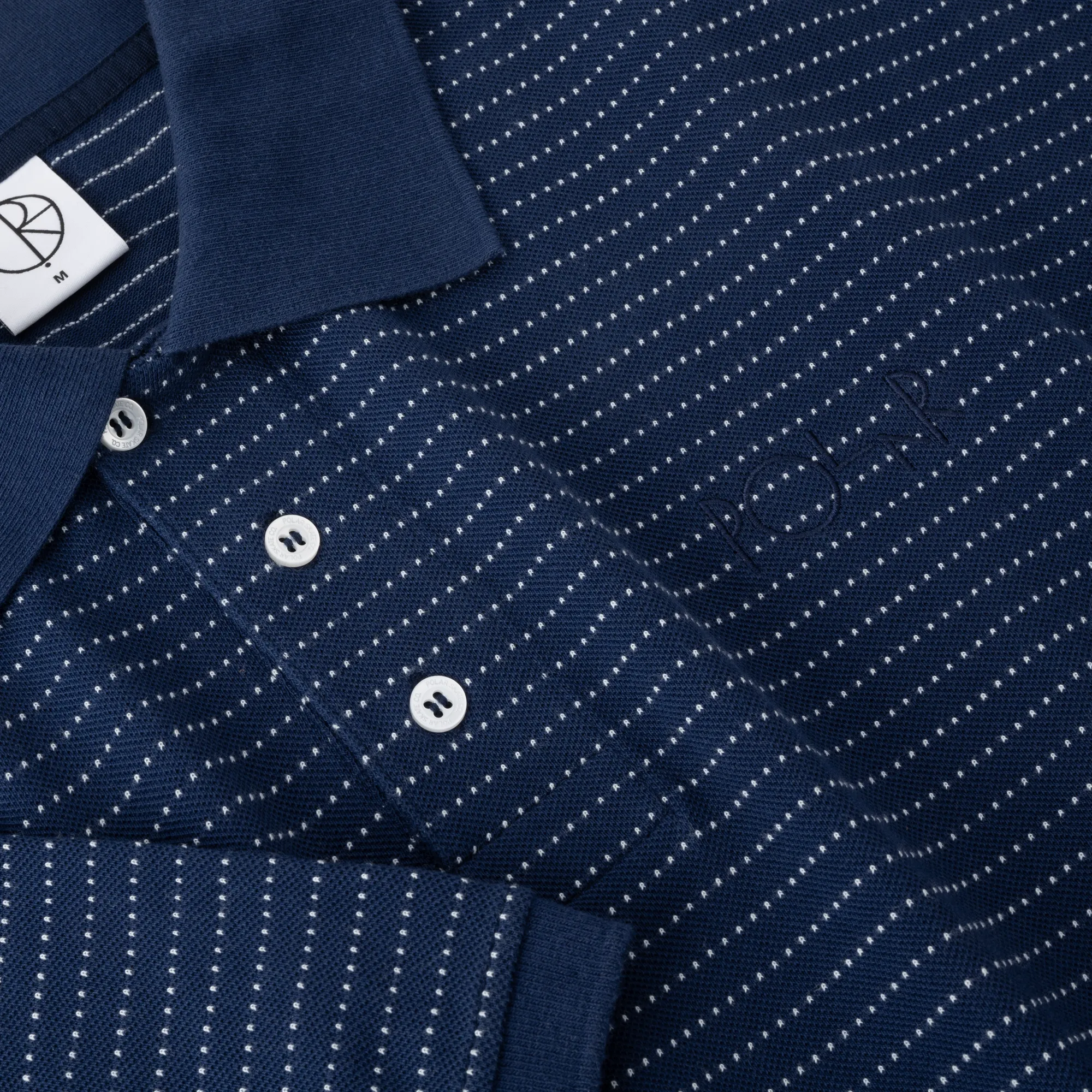Surf Polo Shirt | Dots - Dark Blue sold by Polar Skate product image thumbnail 3