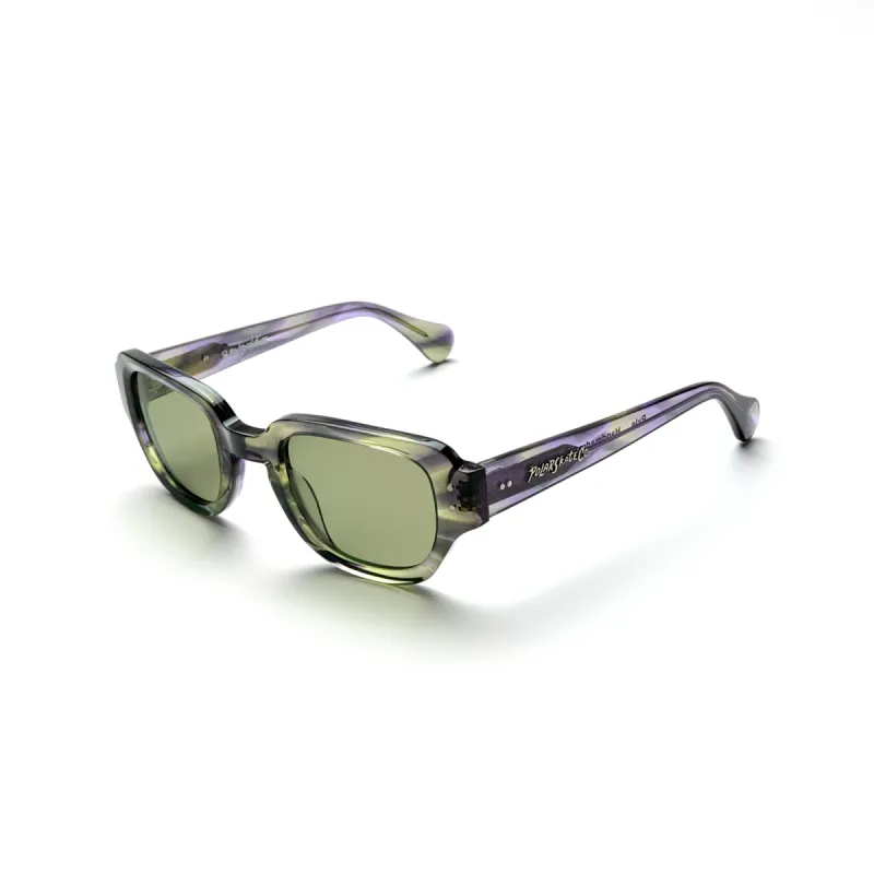 POLAR SKATE CO. X SUN BUDDIES - Pyle Sunglasses - Violet Green sold by Polar Skate