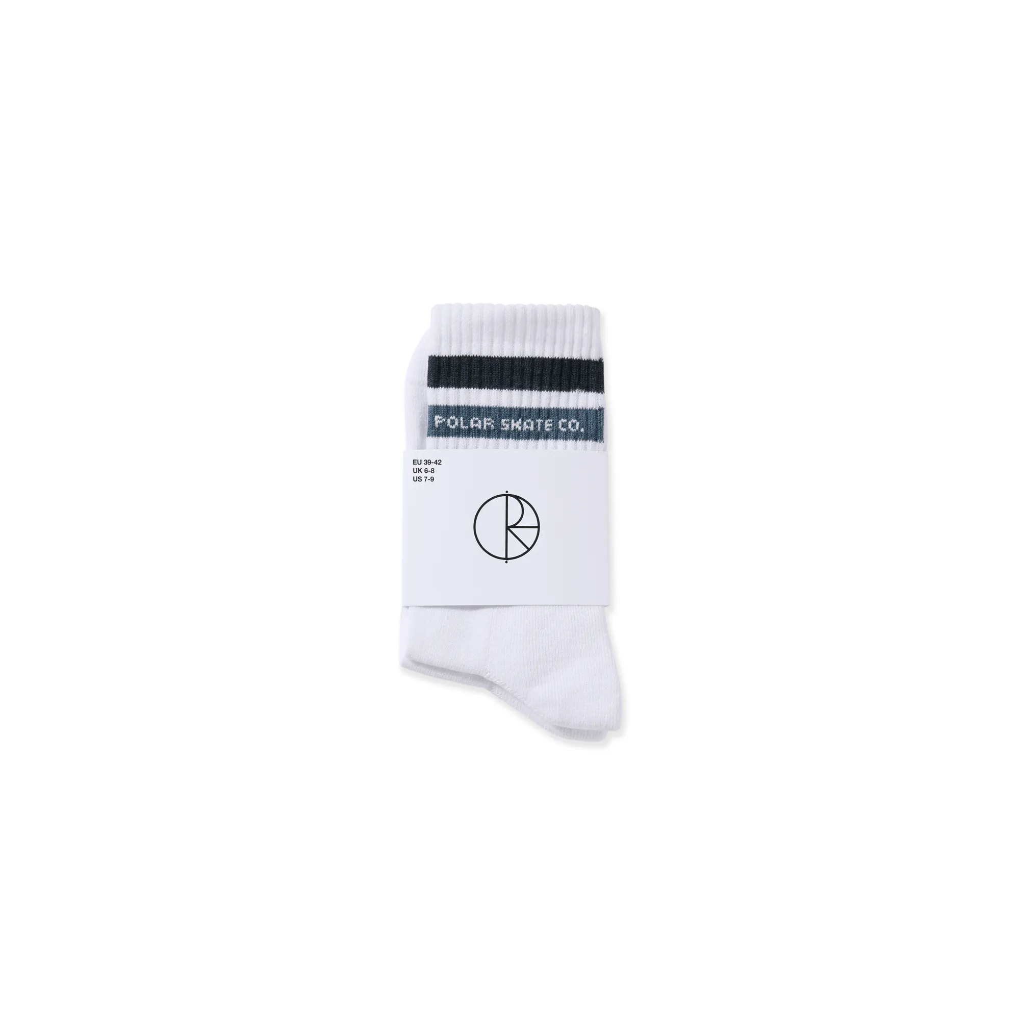 Rib Socks | Fat Stripe - White / Blue sold by Polar Skate product image thumbnail 2