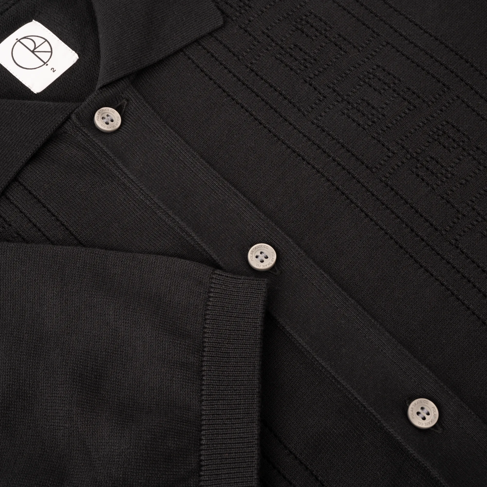 Miles SS Cardigan | Double P - Black sold by Polar Skate product image thumbnail 3
