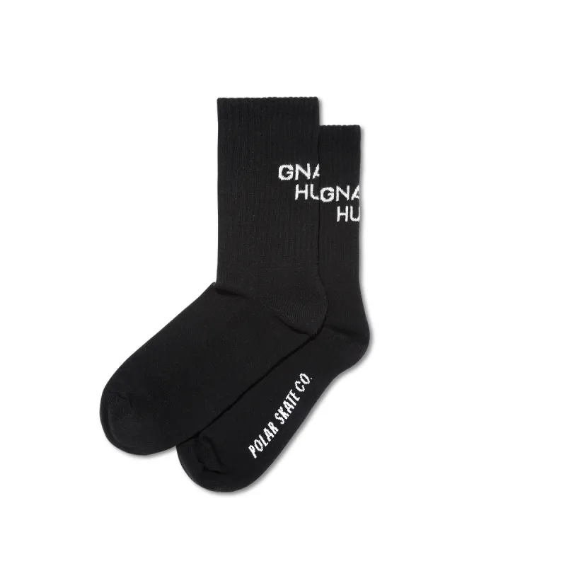 Rib Socks | Gnarly Huh! - Black sold by Polar Skate