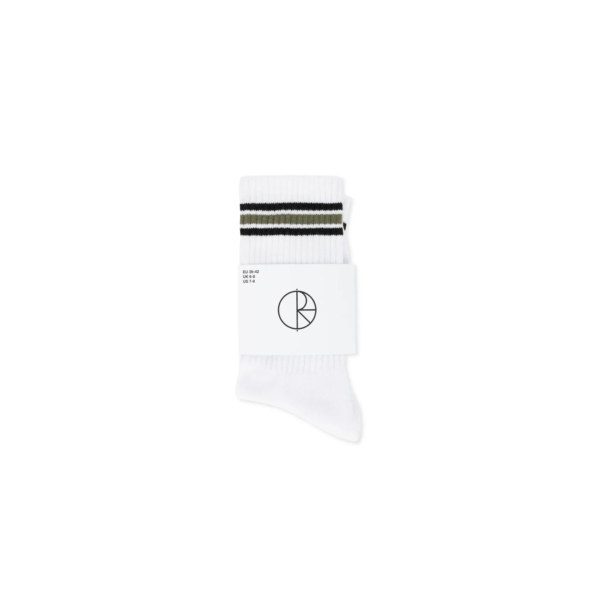 Rib Socks | Stripe - White / Black / Sage sold by Polar Skate product image thumbnail 2