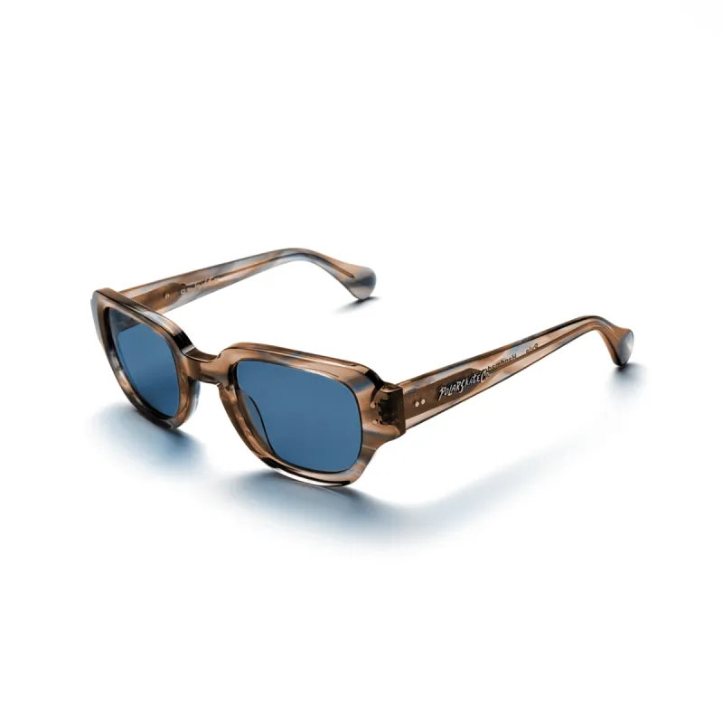 POLAR SKATE CO. X SUN BUDDIES - Pyle Sunglasses - Brown Blue sold by Polar Skate