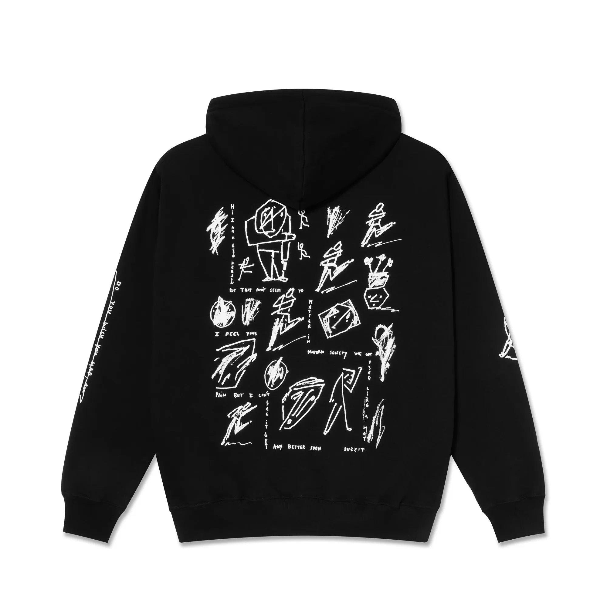 Dave Hoodie | Sad at Times - Black sold by Polar Skate product image thumbnail 2