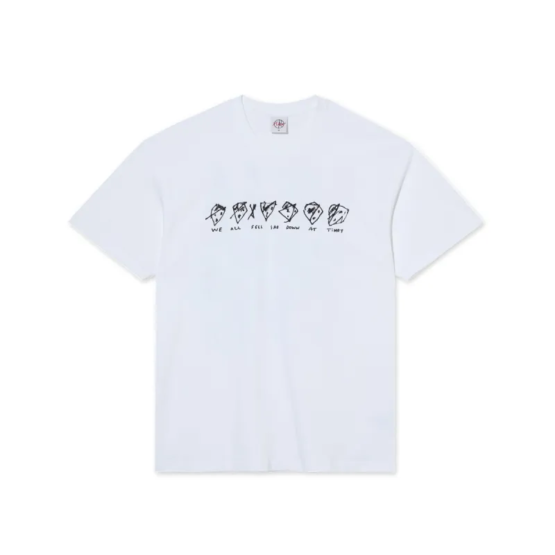 Tee | Sad at Times - White sold by Polar Skate