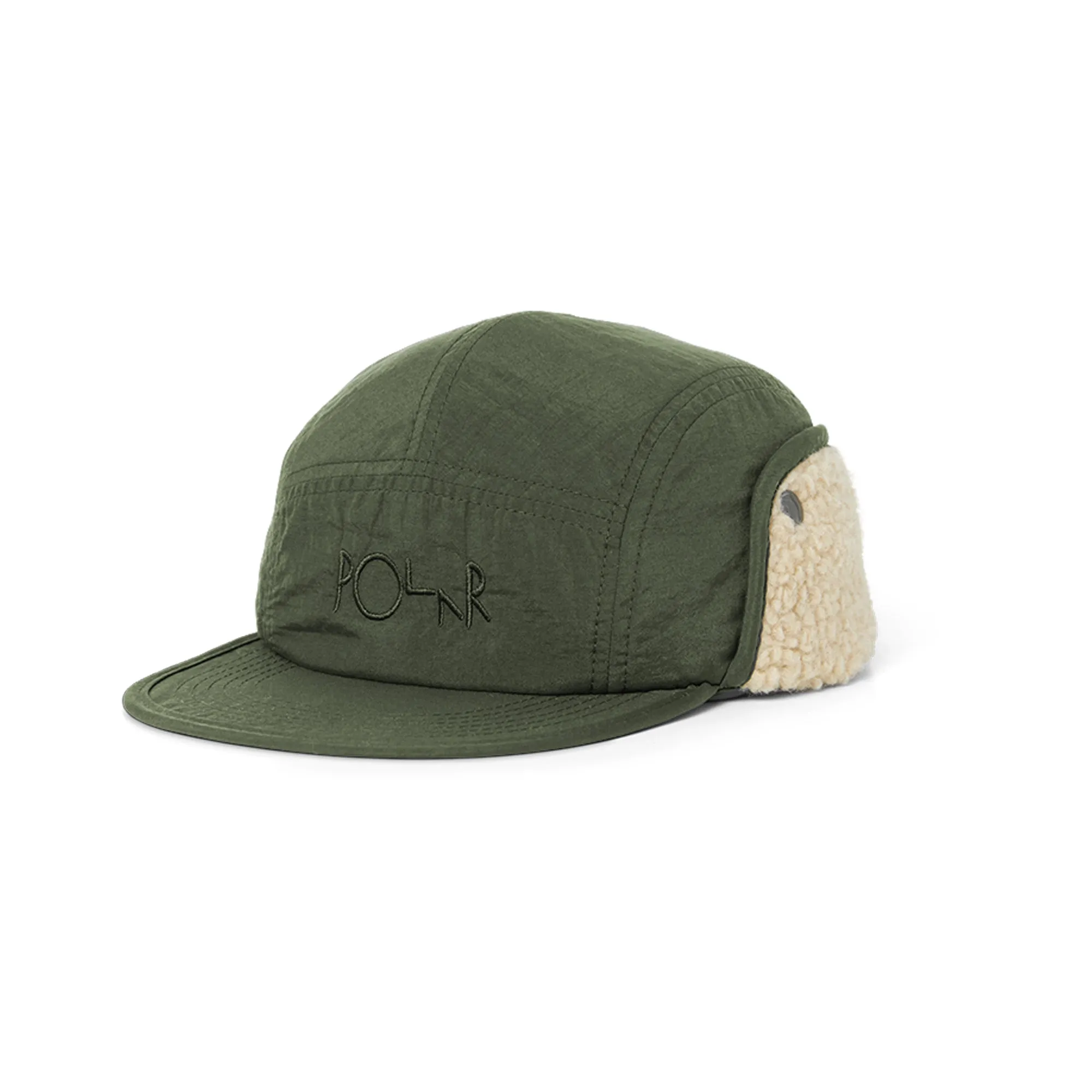 Vilde Flap Cap | Sherpa - Army Green sold by Polar Skate
