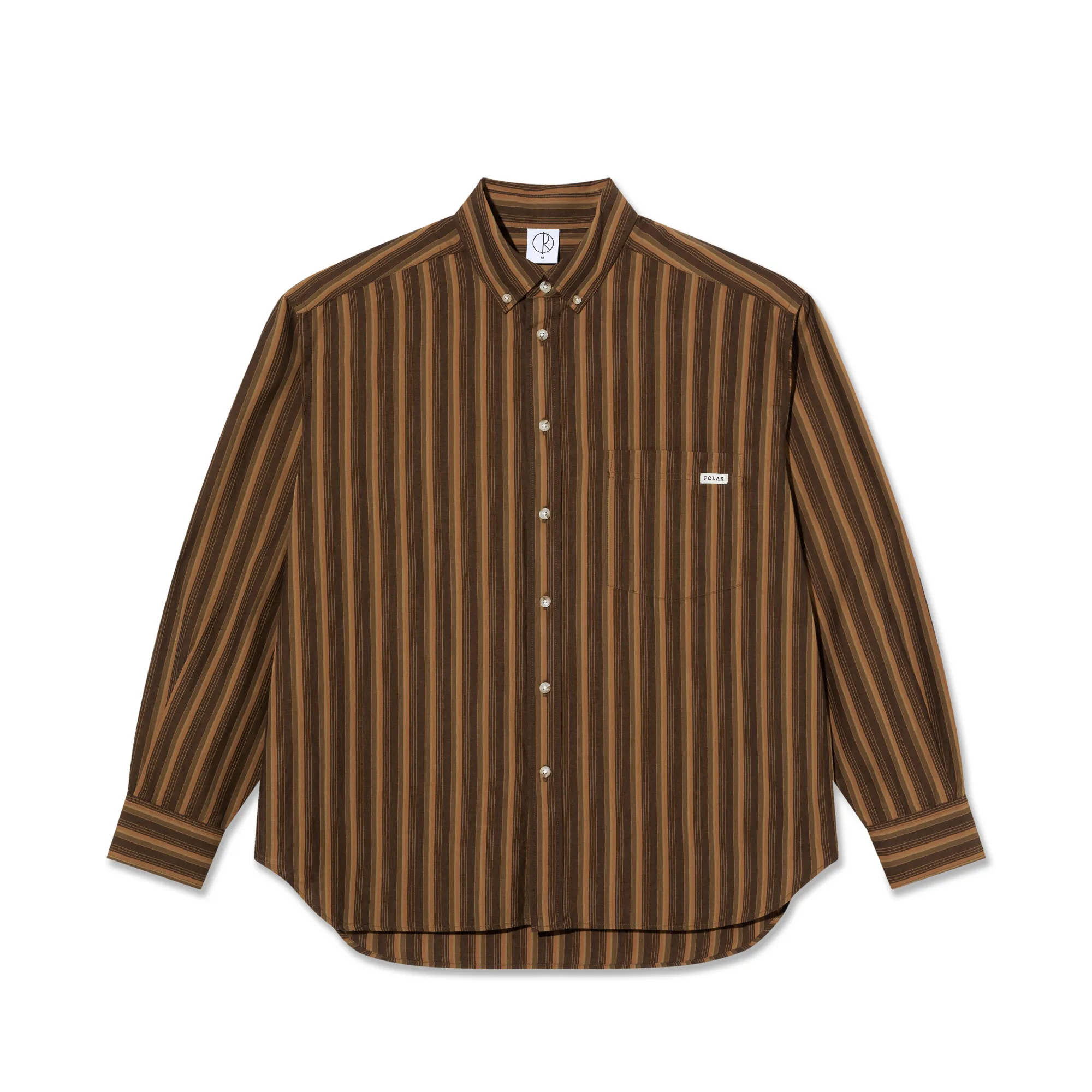 Ben LS Shirt - Brown Stripes sold by Polar Skate