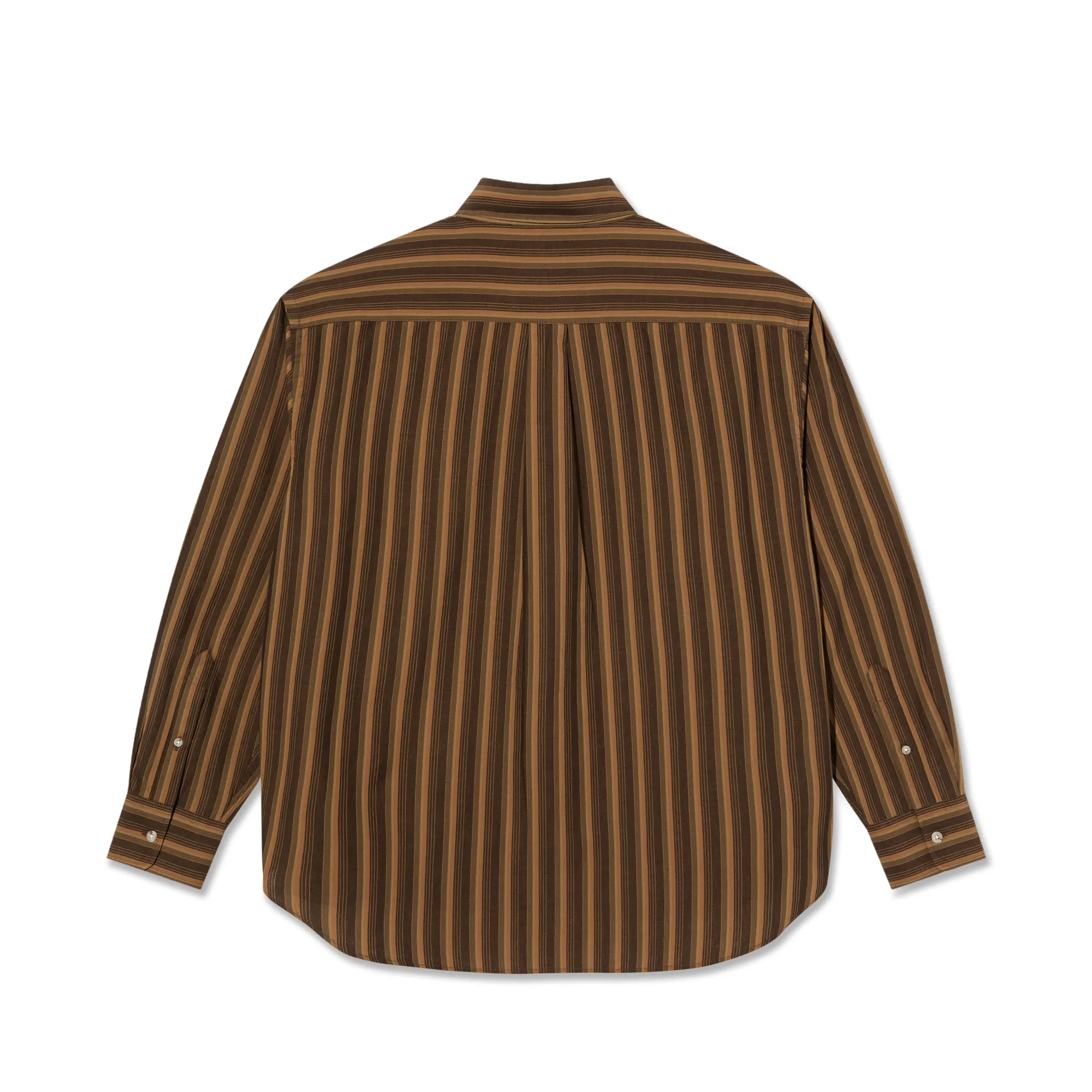 Ben LS Shirt - Brown Stripes sold by Polar Skate product image thumbnail 2