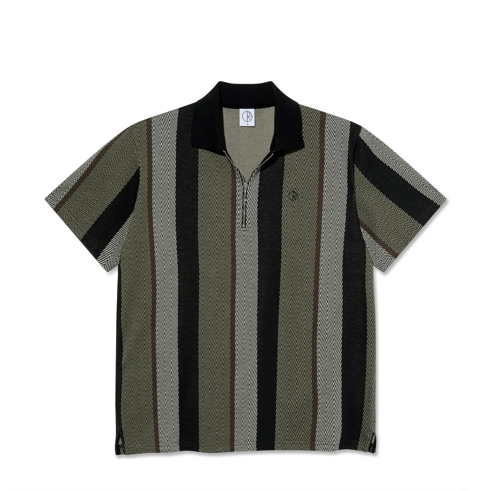 Jacques Polo Shirt | Herringbone - Khaki Green sold by Polar Skate product image thumbnail 2