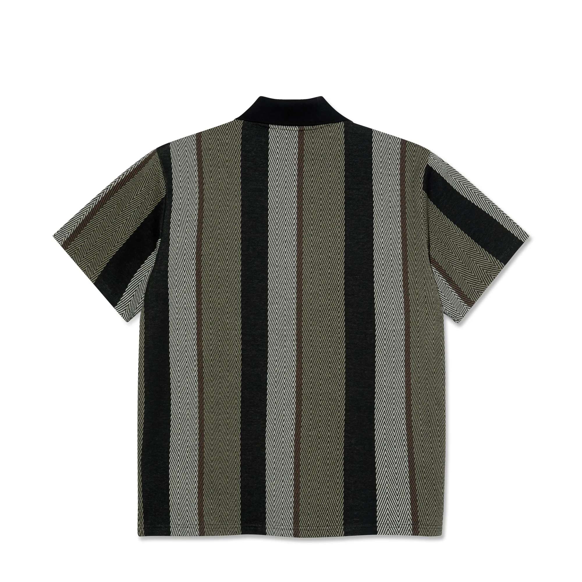 Jacques Polo Shirt | Herringbone - Khaki Green sold by Polar Skate product image thumbnail 3