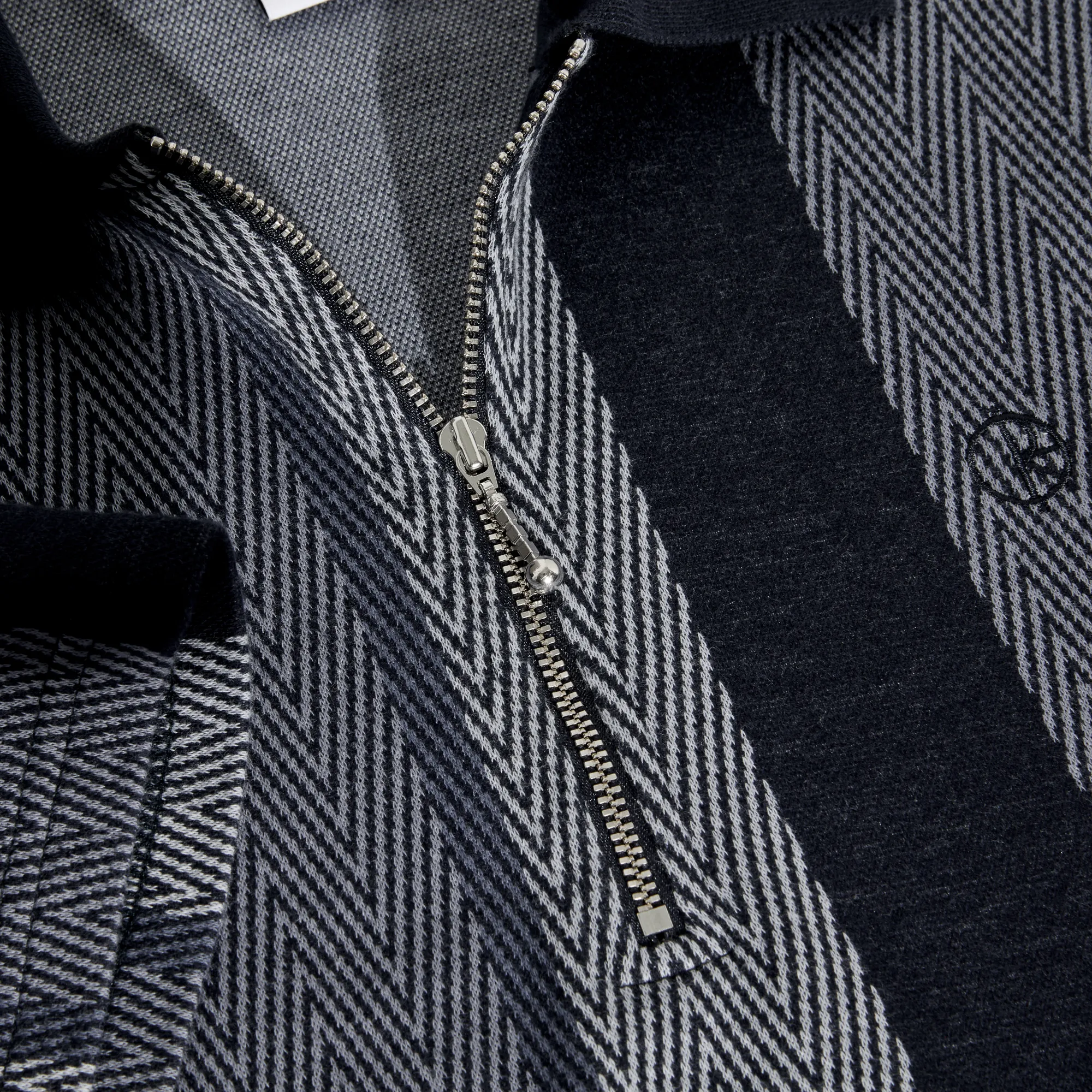 Jacques Polo Shirt | Herringbone - Blue sold by Polar Skate product image thumbnail 4