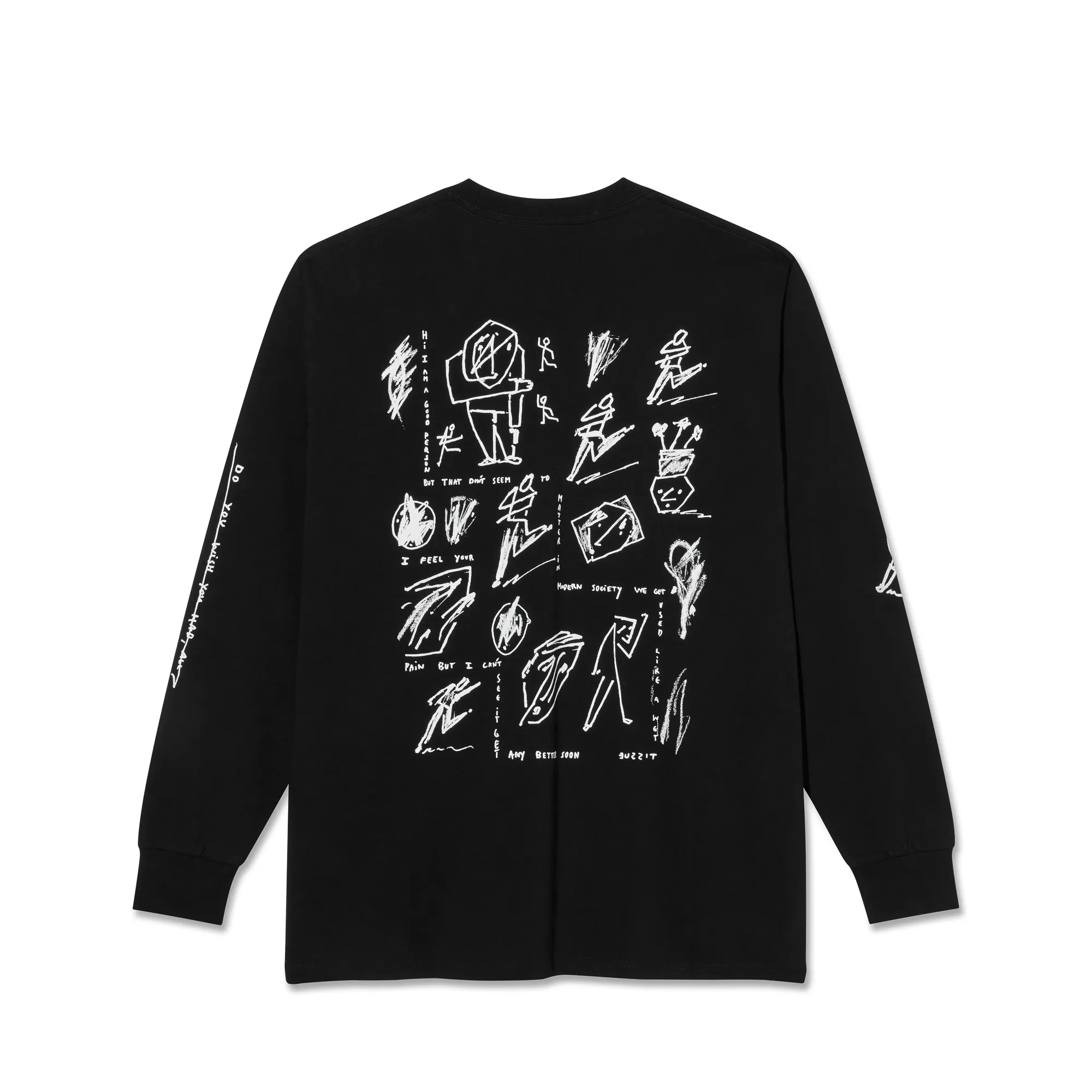 LS Tee | Sad at Times - Black sold by Polar Skate product image thumbnail 2