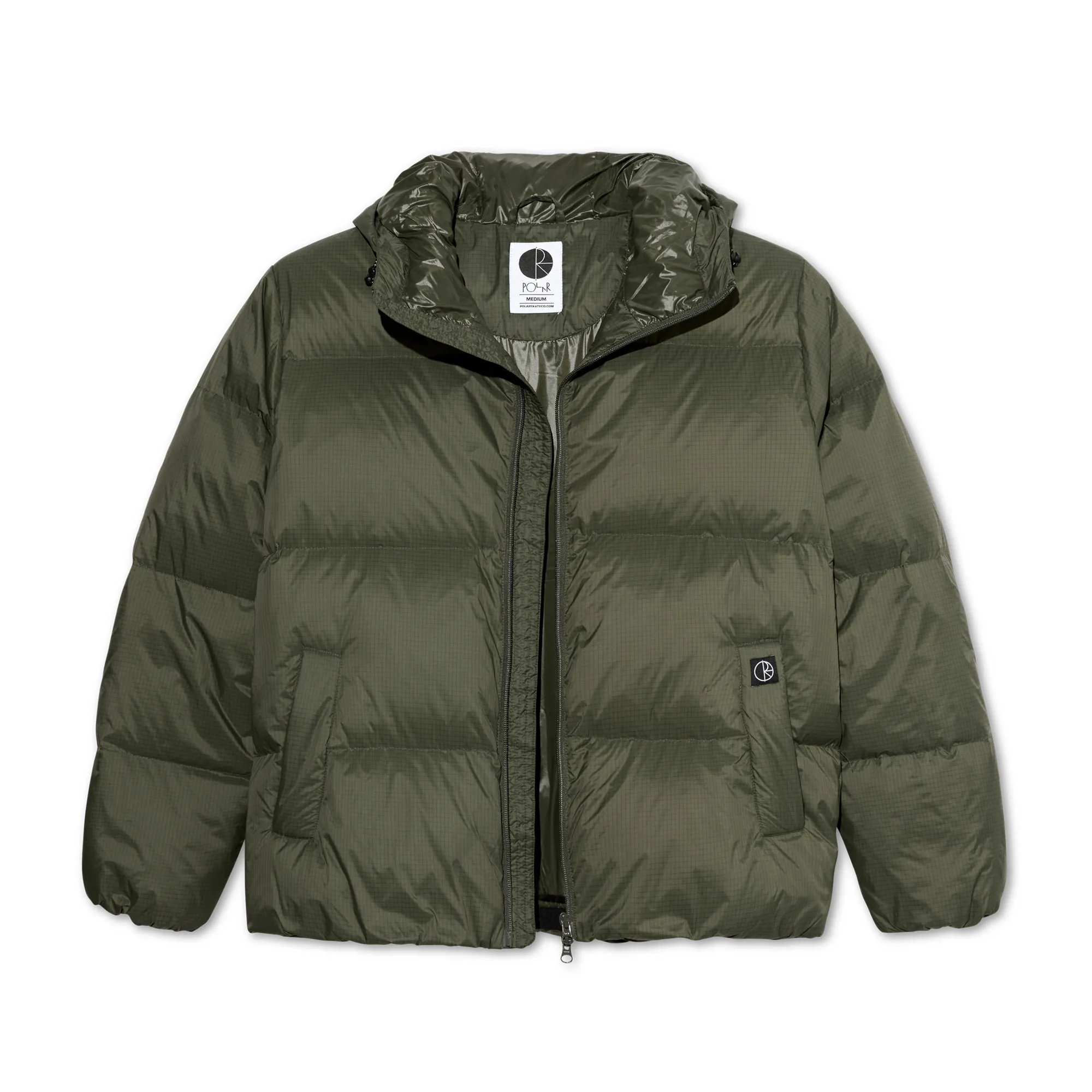 Soft Puffer Jacket | Ripstop - Grey Green sold by Polar Skate