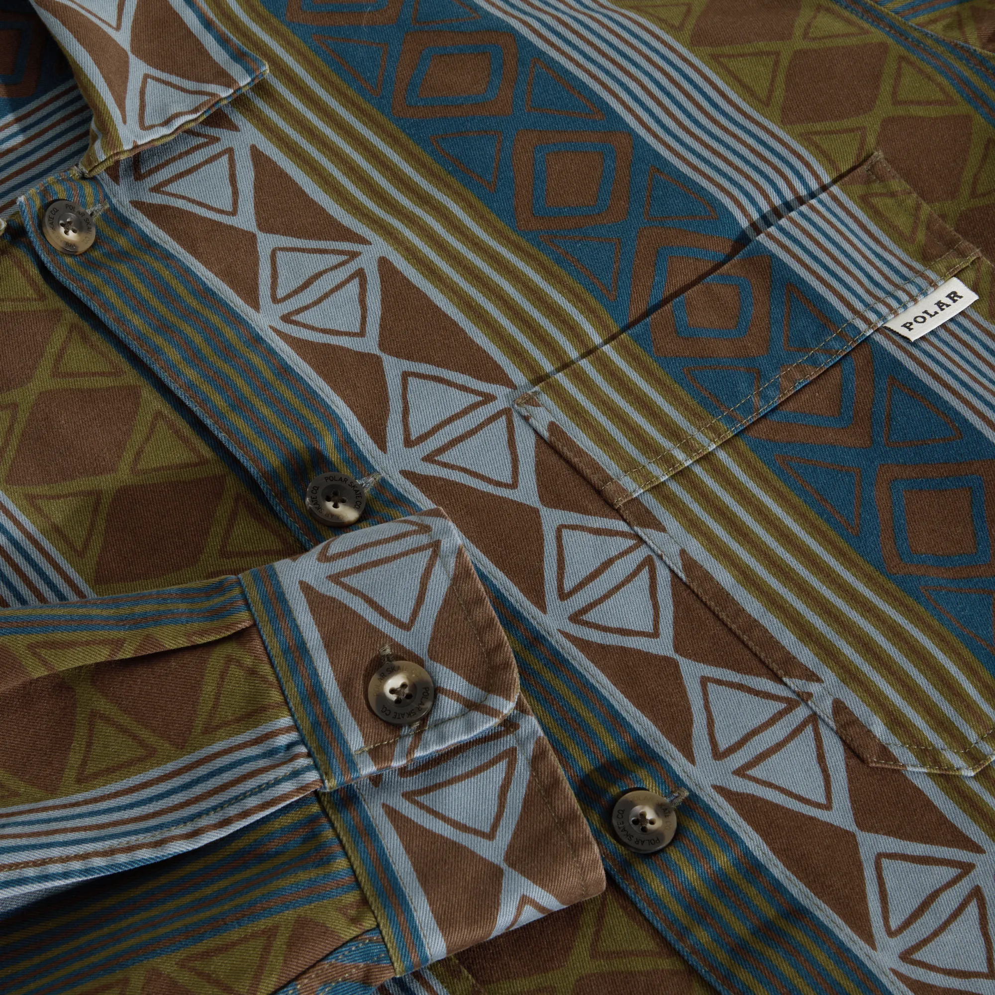 Big Boy Overshirt | Blue Green Mix sold by Polar Skate product image thumbnail 3