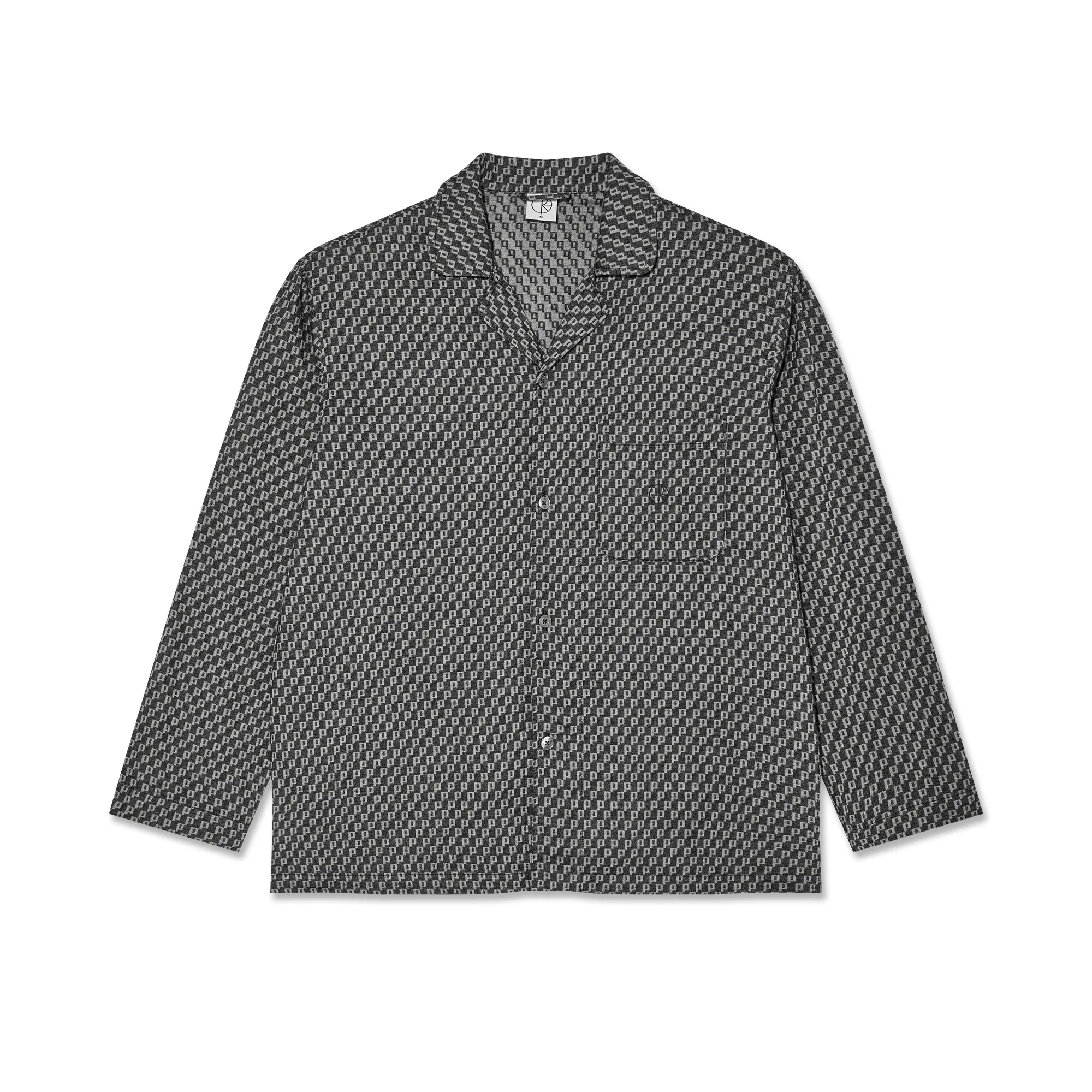 Pyjama LS Shirt | P Pattern - Black / White sold by Polar Skate