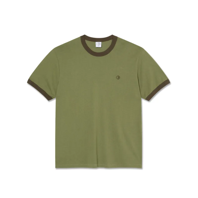 Ringer Tee - Army Green / Brown sold by Polar Skate