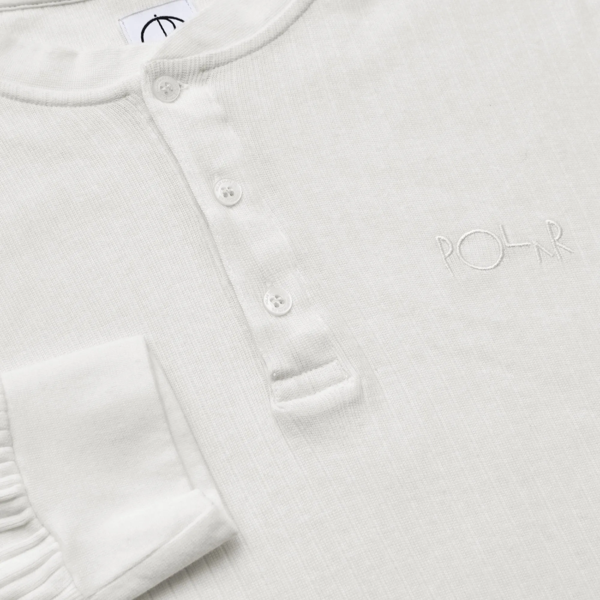 Rib Henley Longsleeve - Cloud White sold by Polar Skate product image thumbnail 3