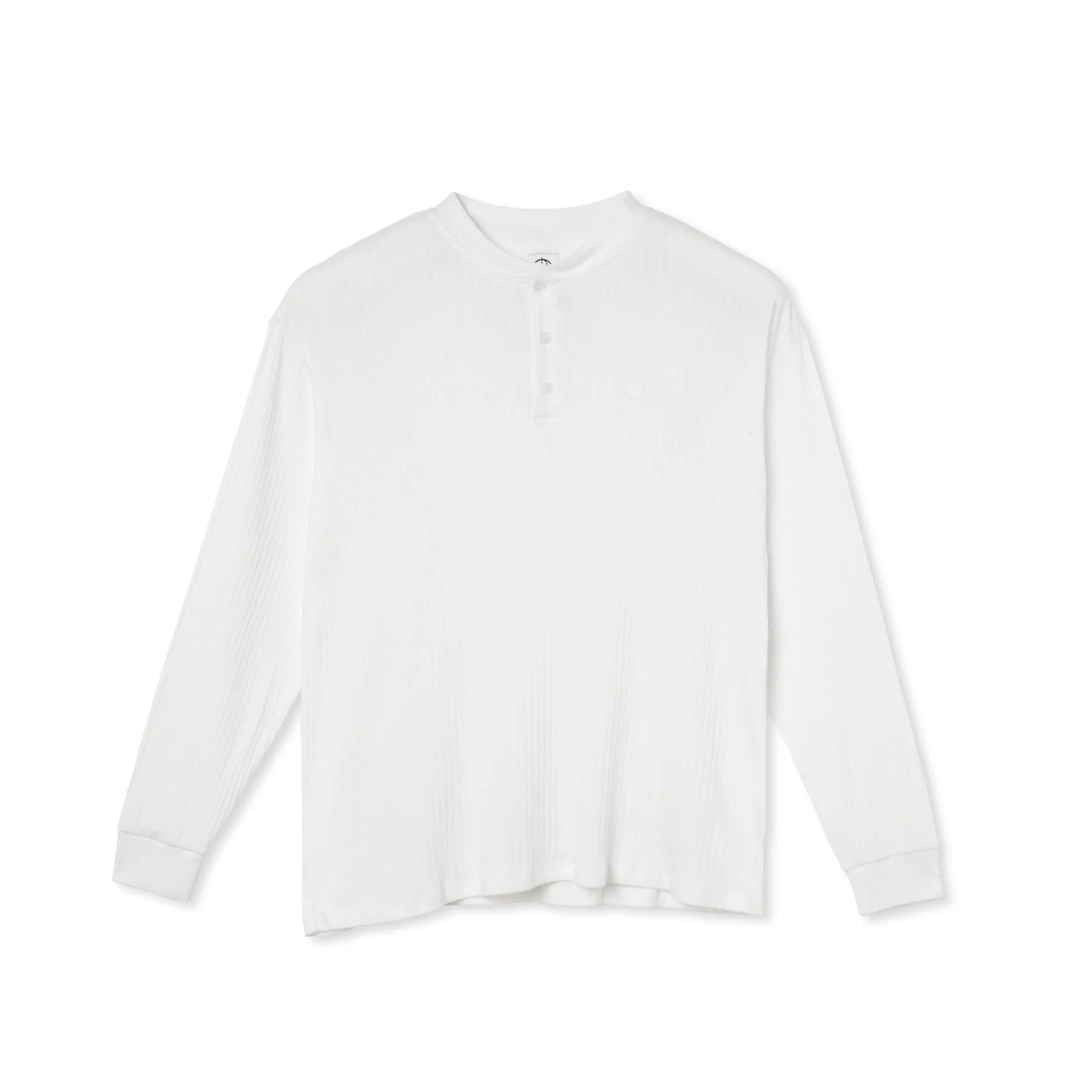Rib Henley Longsleeve - Cloud White sold by Polar Skate