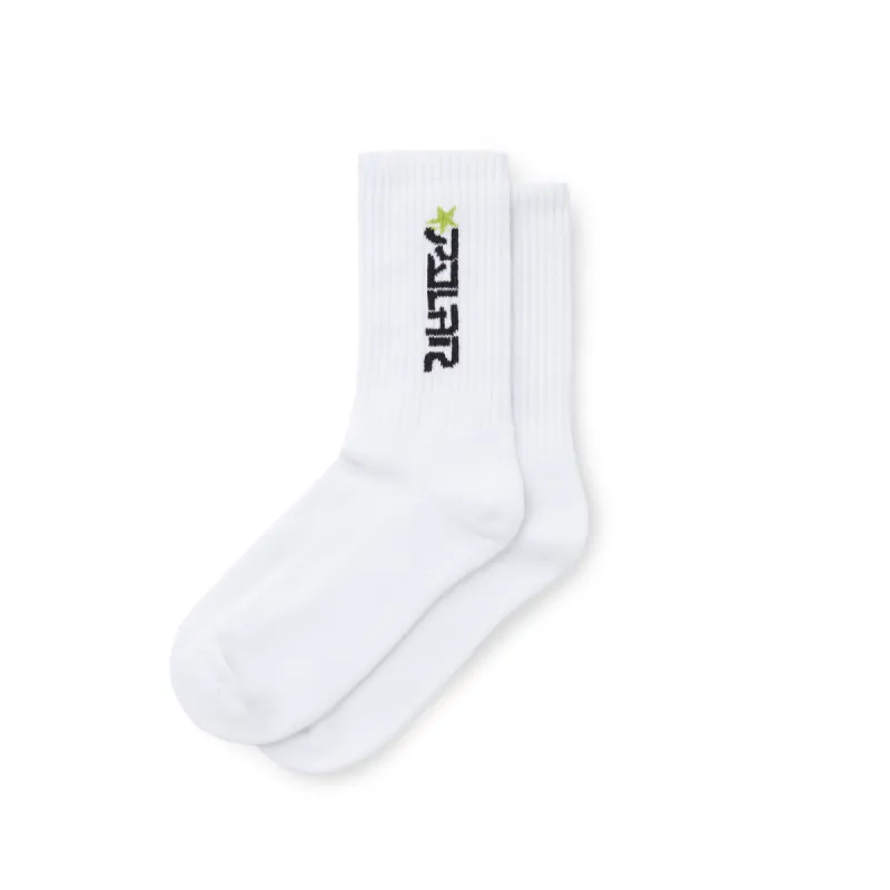 Rib Socks | Star - White / Green sold by Polar Skate