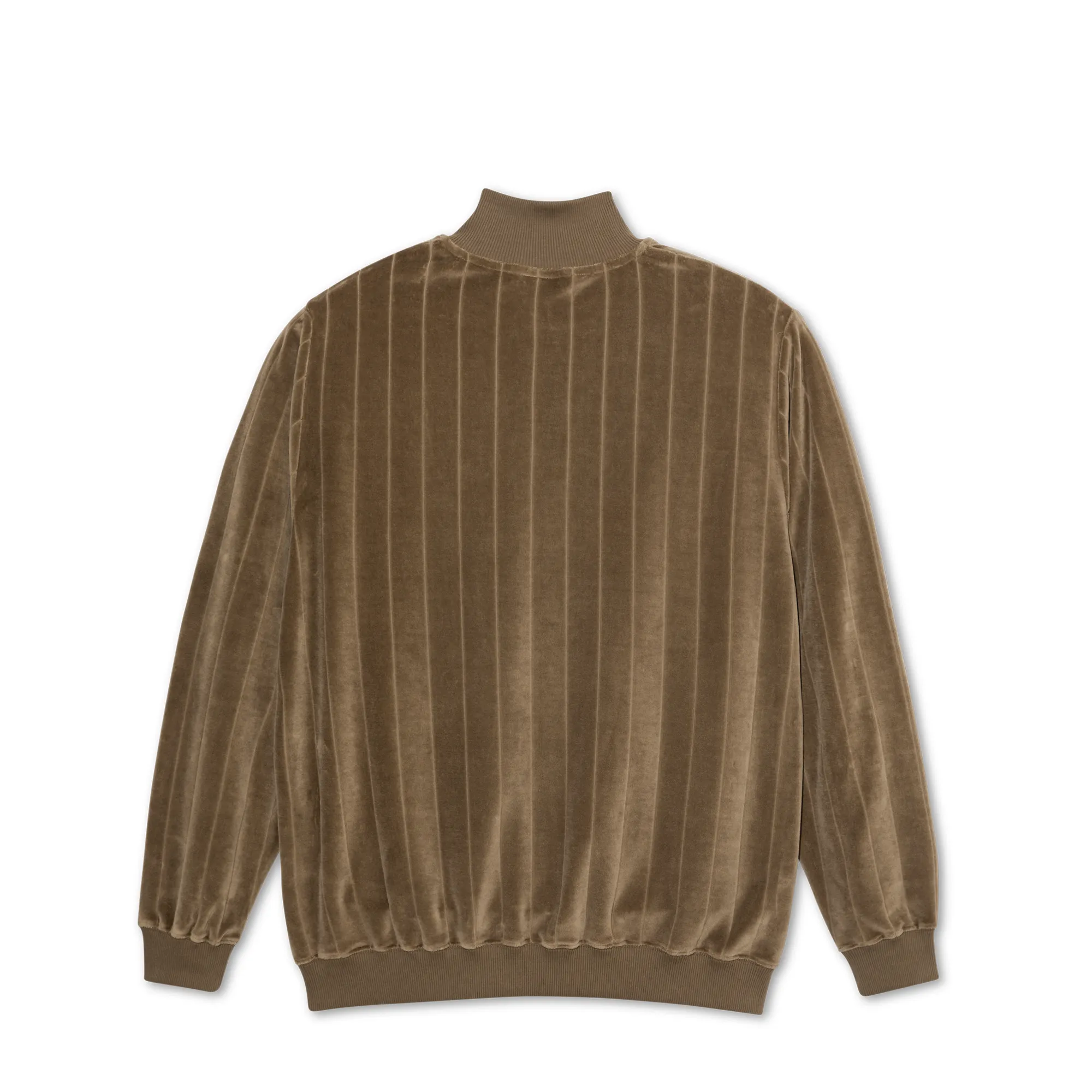Zip Neck Sweatshirt | Stripe Velour - Beech sold by Polar Skate product image thumbnail 3
