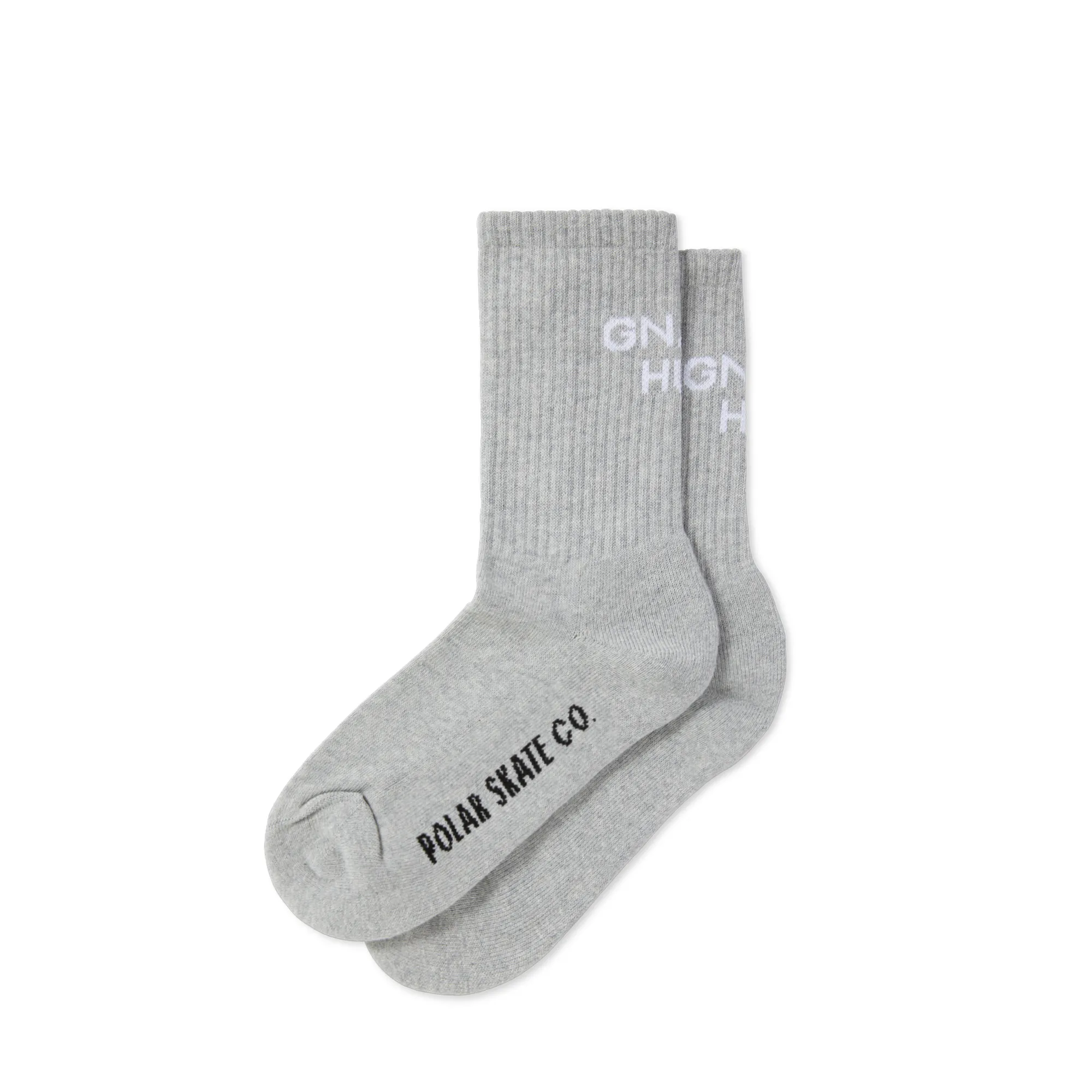 Rib Socks | Gnarly Huh! - Heather Grey sold by Polar Skate