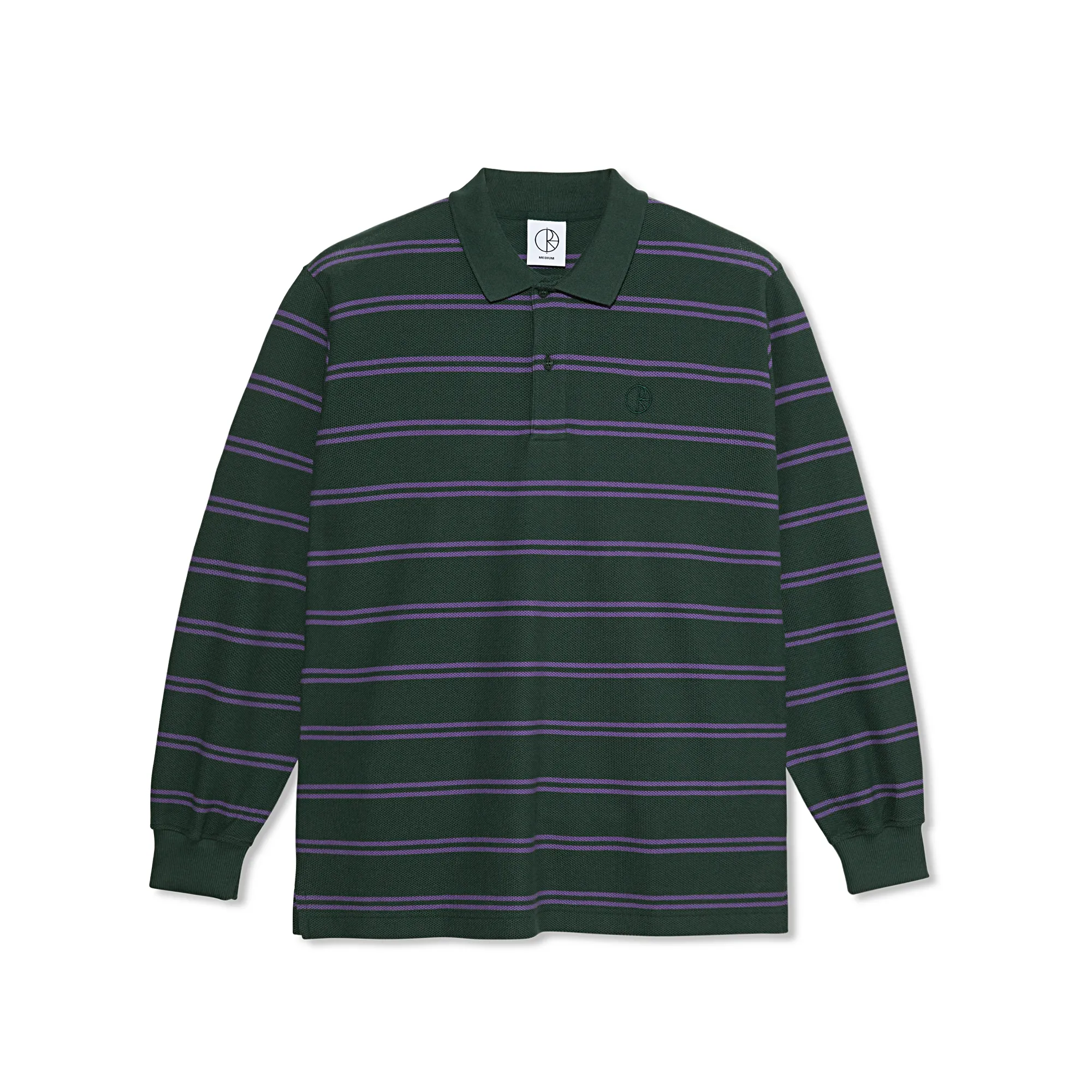 Polo LS Shirt | Stripe - Dark Teal sold by Polar Skate