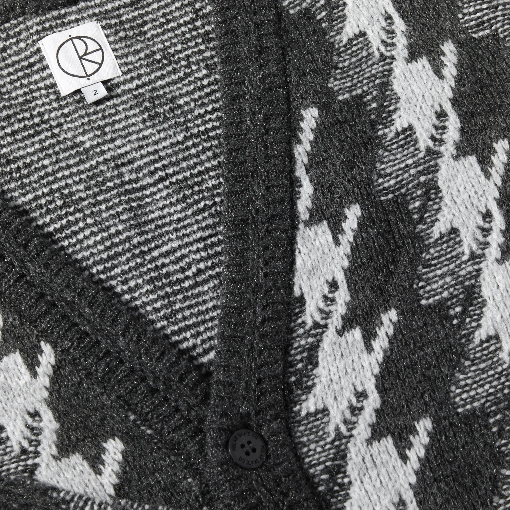 Louis Cardigan | Houndstooth - Grey sold by Polar Skate product image thumbnail 3