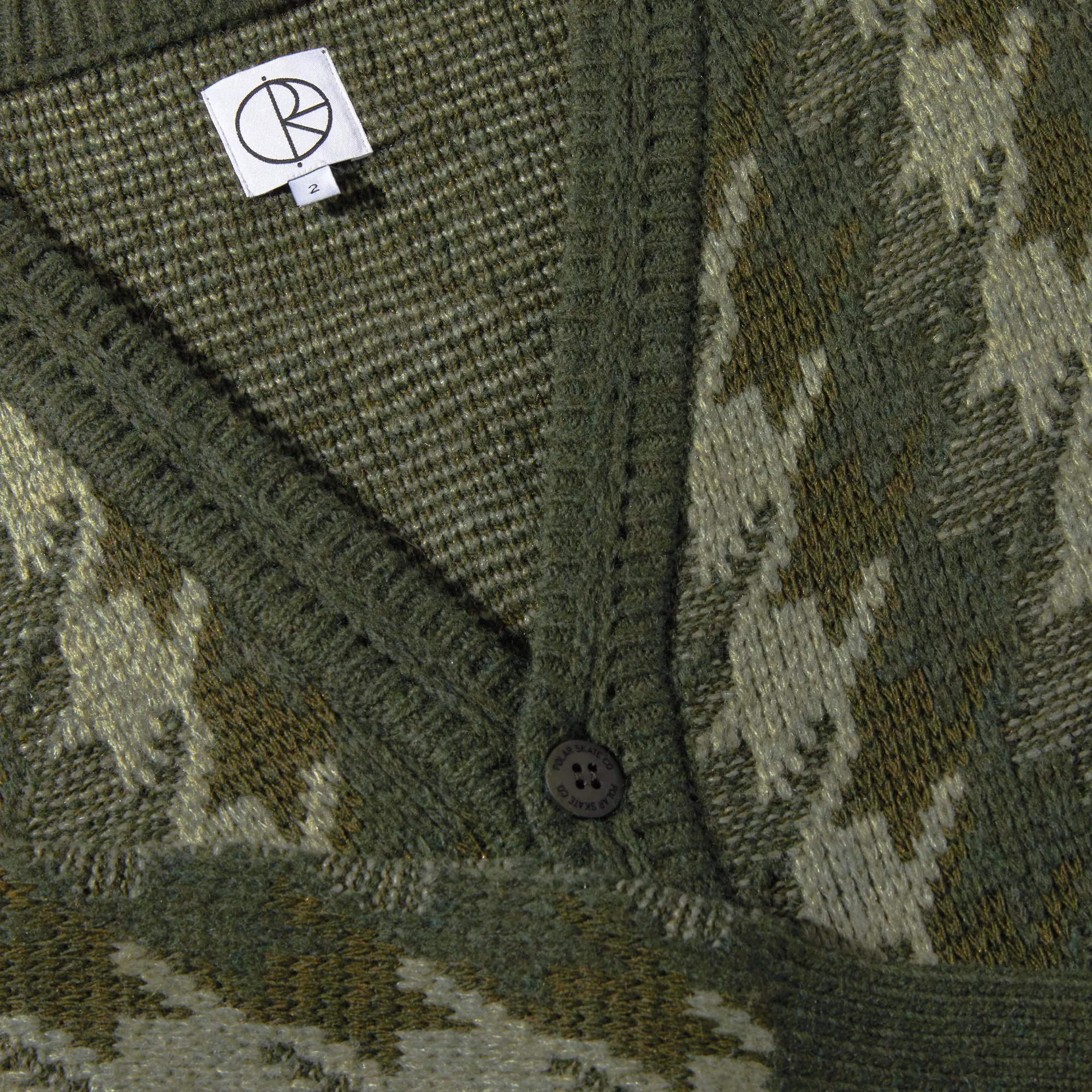 Louis Cardigan | Houndstooth - Green sold by Polar Skate product image thumbnail 3