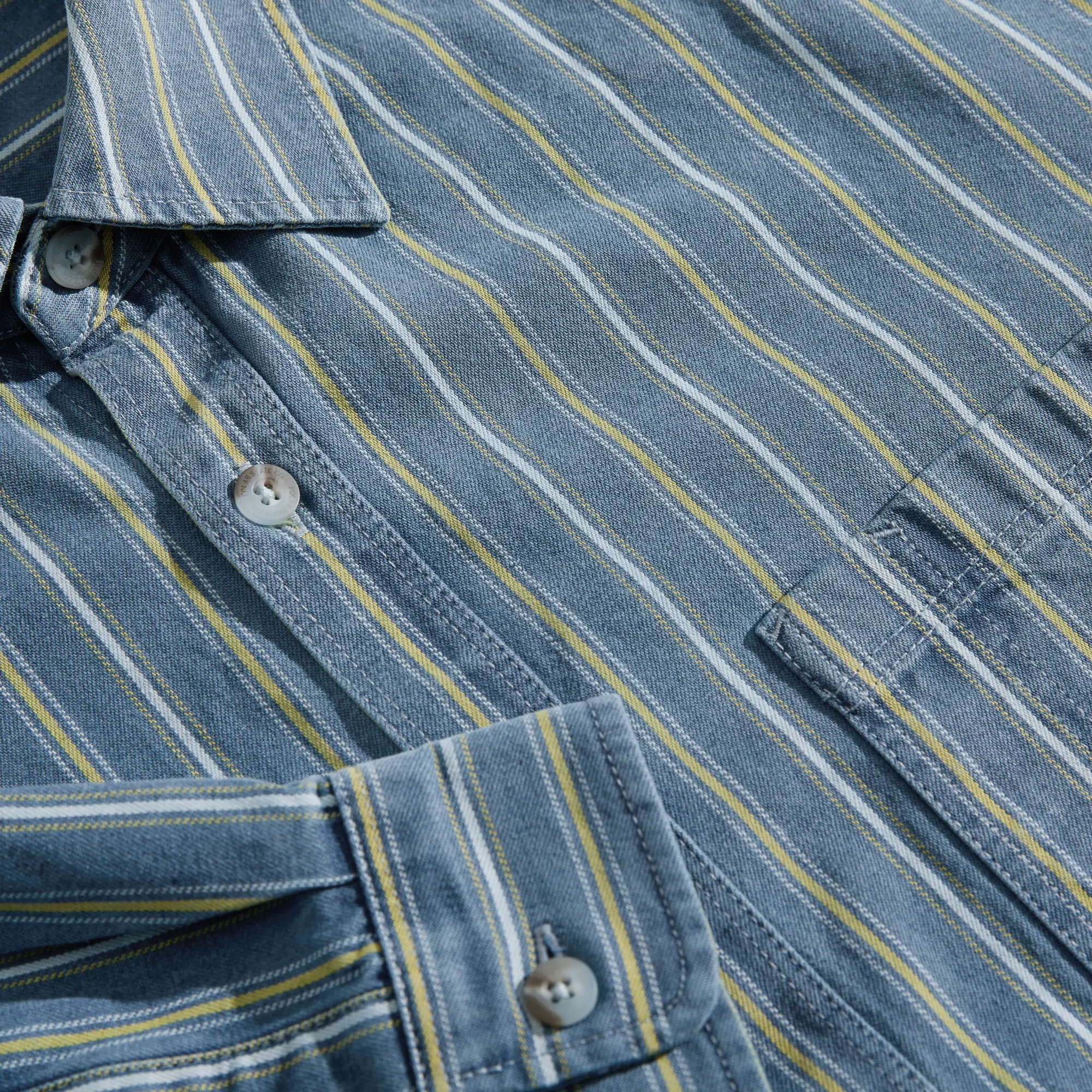 Mike Shirt | Denim - Blue / Yellow sold by Polar Skate product image thumbnail 3