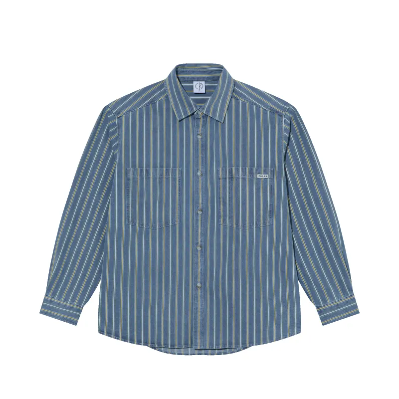 Mike Shirt | Denim - Blue / Yellow sold by Polar Skate