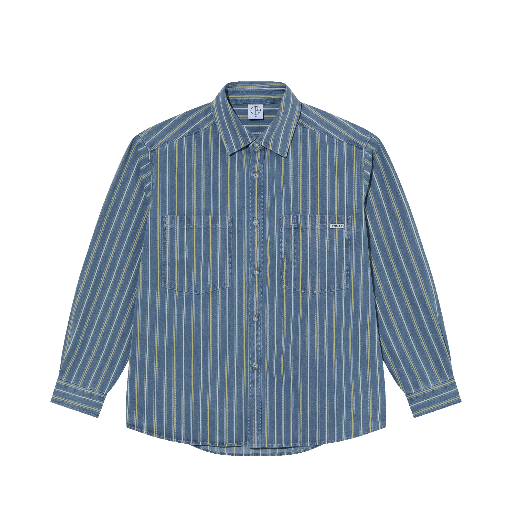 Mike Shirt | Denim - Blue / Yellow sold by Polar Skate