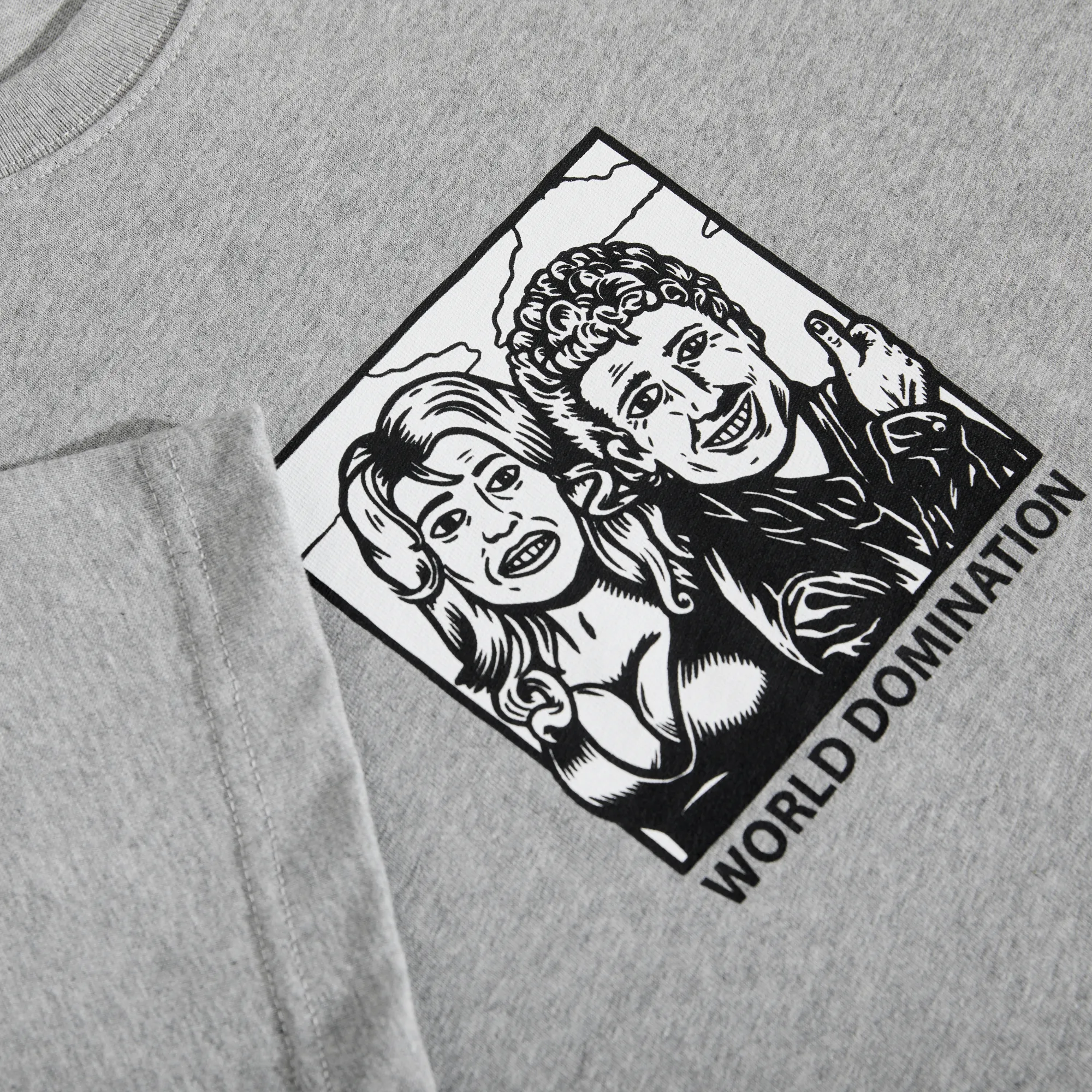 Tee | World Domination - Heather Grey sold by Polar Skate product image thumbnail 3