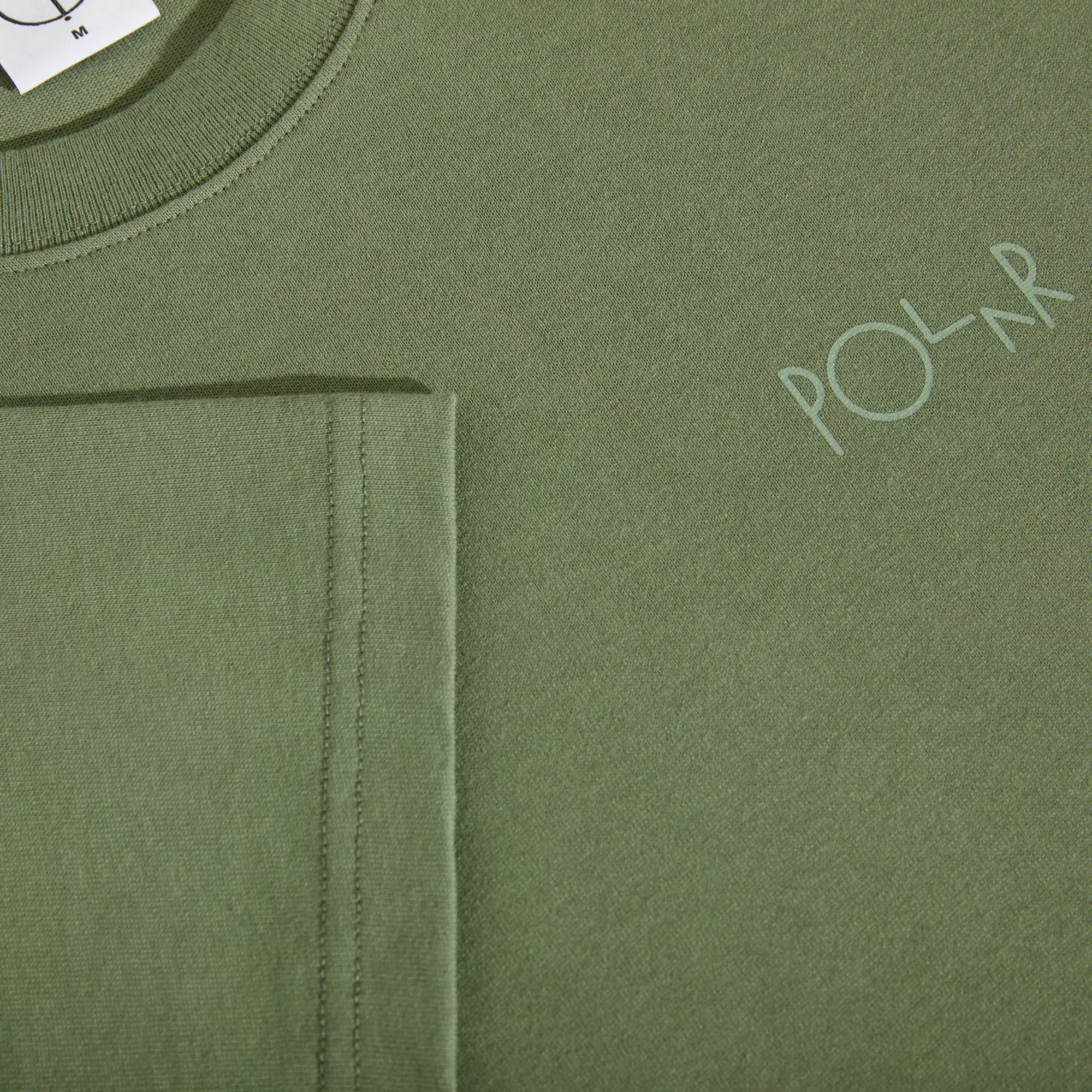 Contrast Tee | Stroke Logo - Moss Green sold by Polar Skate product image thumbnail 3