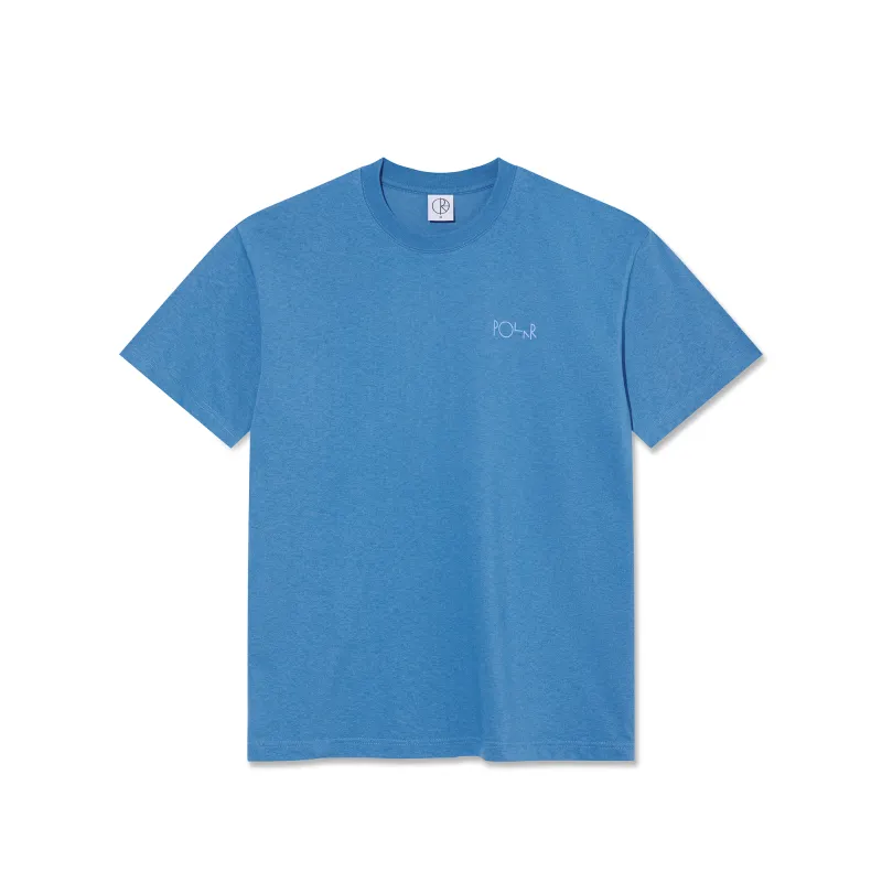 Contrast Tee | Stroke Logo - French Blue sold by Polar Skate