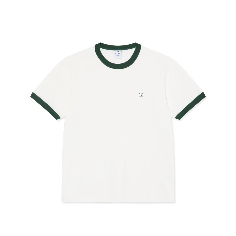 Ringer Tee - Cloud White / Dark Green sold by Polar Skate