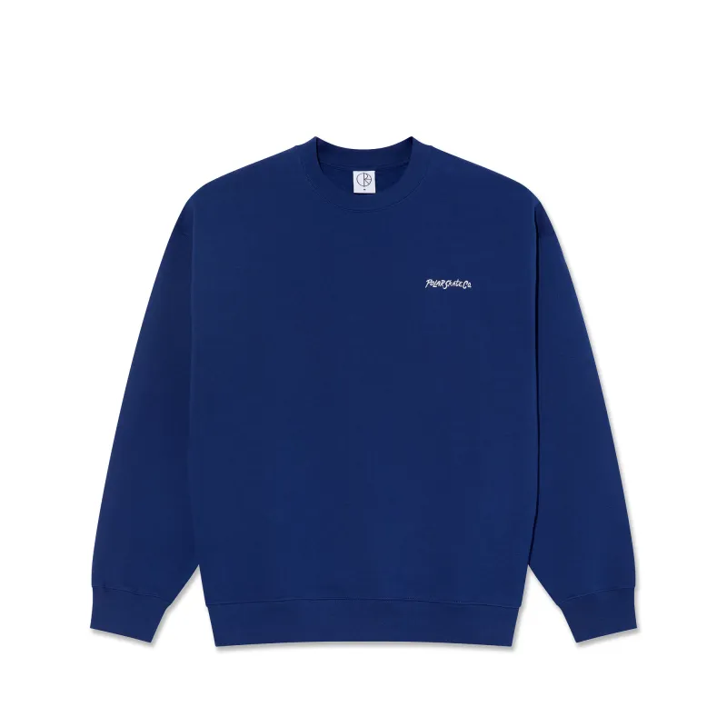 Dave Crewneck - Deep Royal Blue sold by Polar Skate