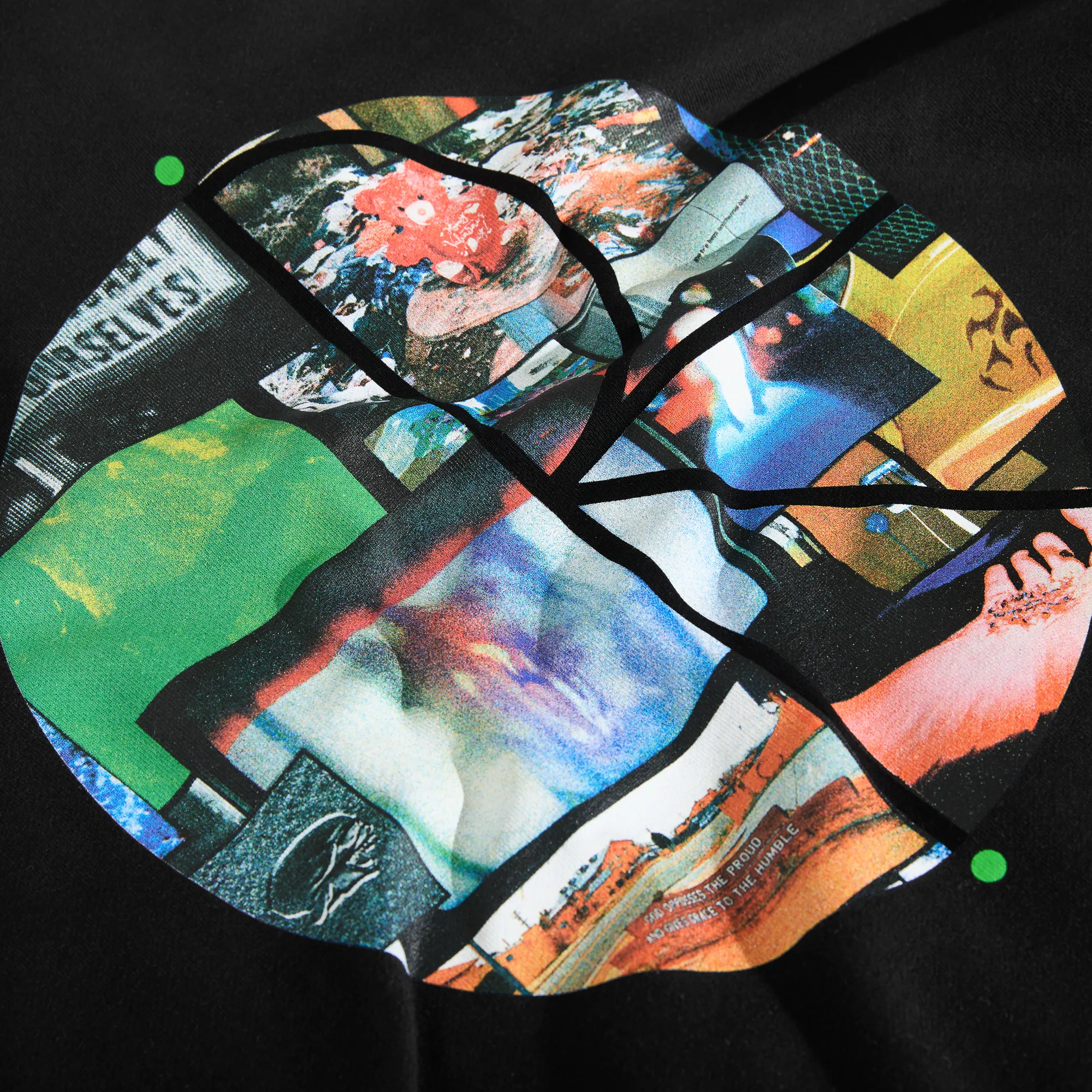 Dave Hoodie | Fill Logo | Ourselves Collage - Black sold by Polar Skate product image thumbnail 4