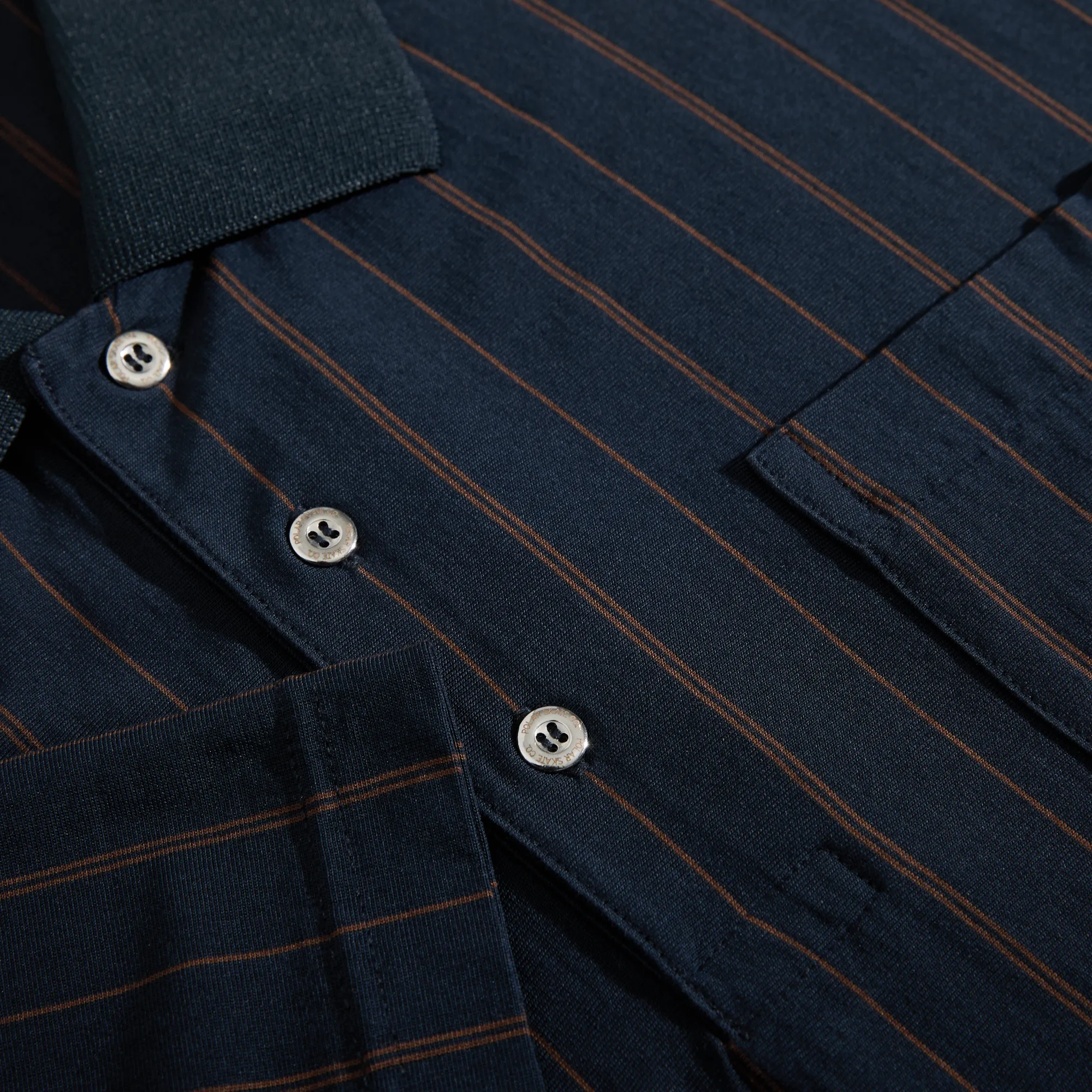 Fancy Polo Shirt - Navy / Brown sold by Polar Skate product image thumbnail 3