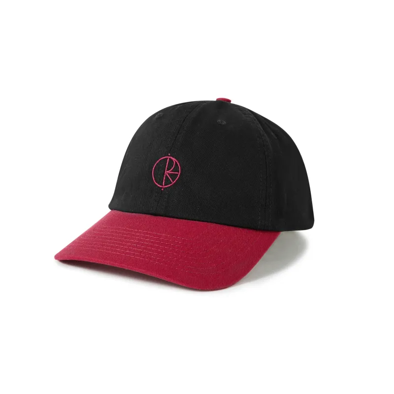 Sai Cap | Stroke Logo - Black / Redcurrant sold by Polar Skate