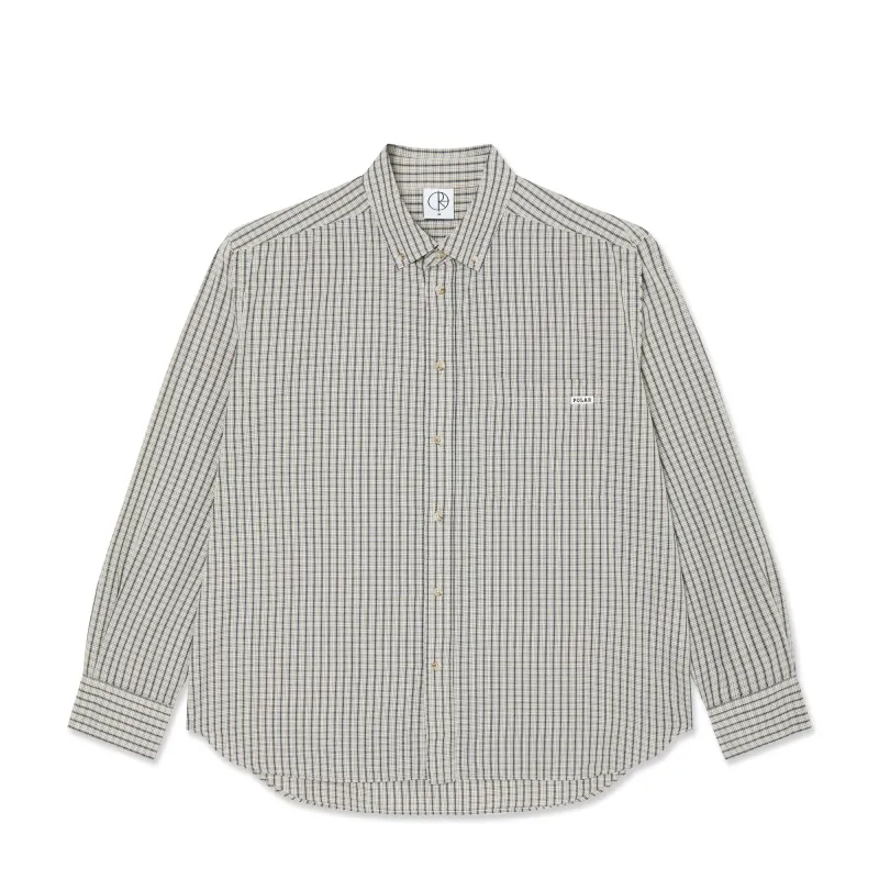 Ben LS Shirt - Ivory Check sold by Polar Skate