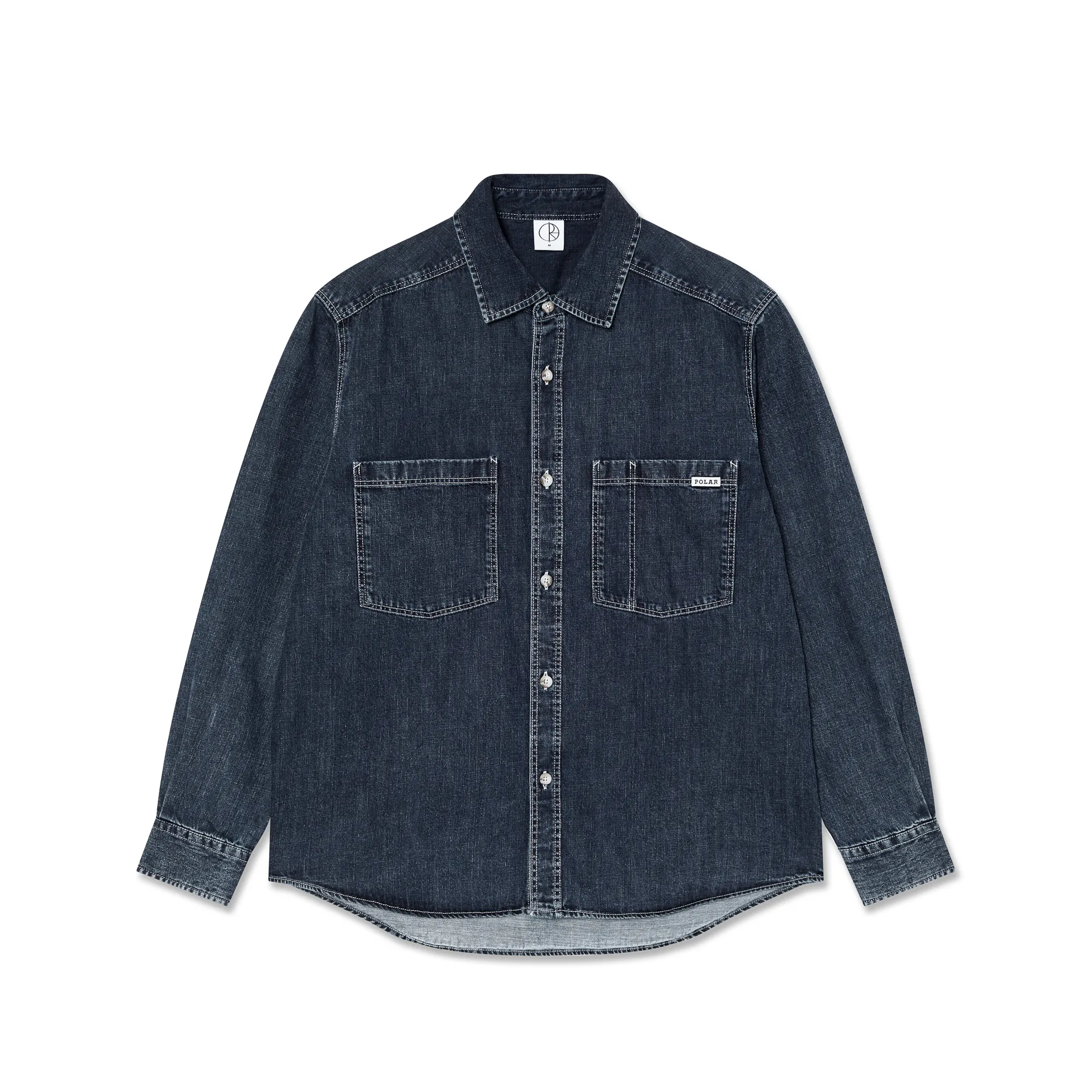 Mike LS Shirt | Denim - Washed Blue sold by Polar Skate