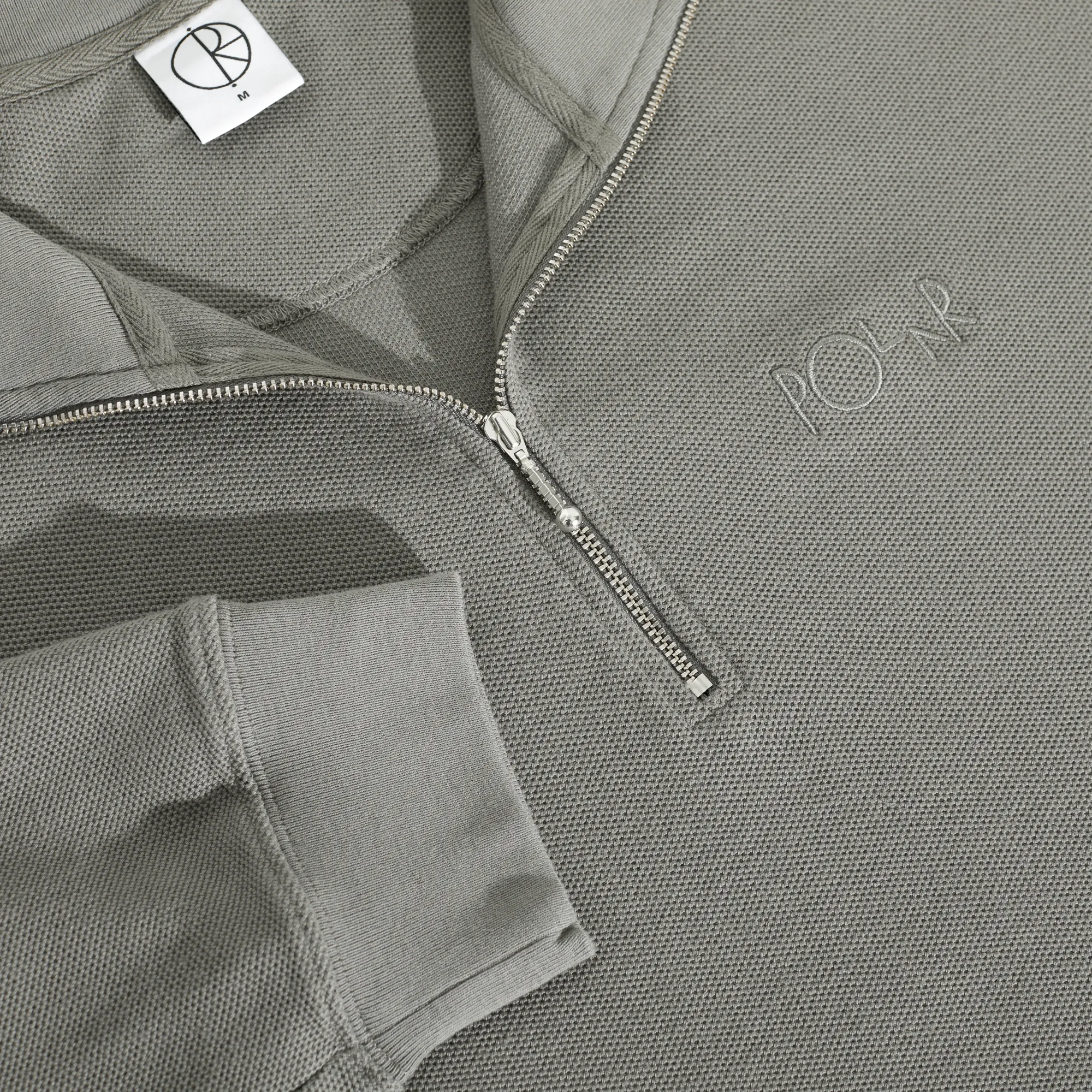 Half Zip LS Shirt | Pique - Grey sold by Polar Skate product image thumbnail 4