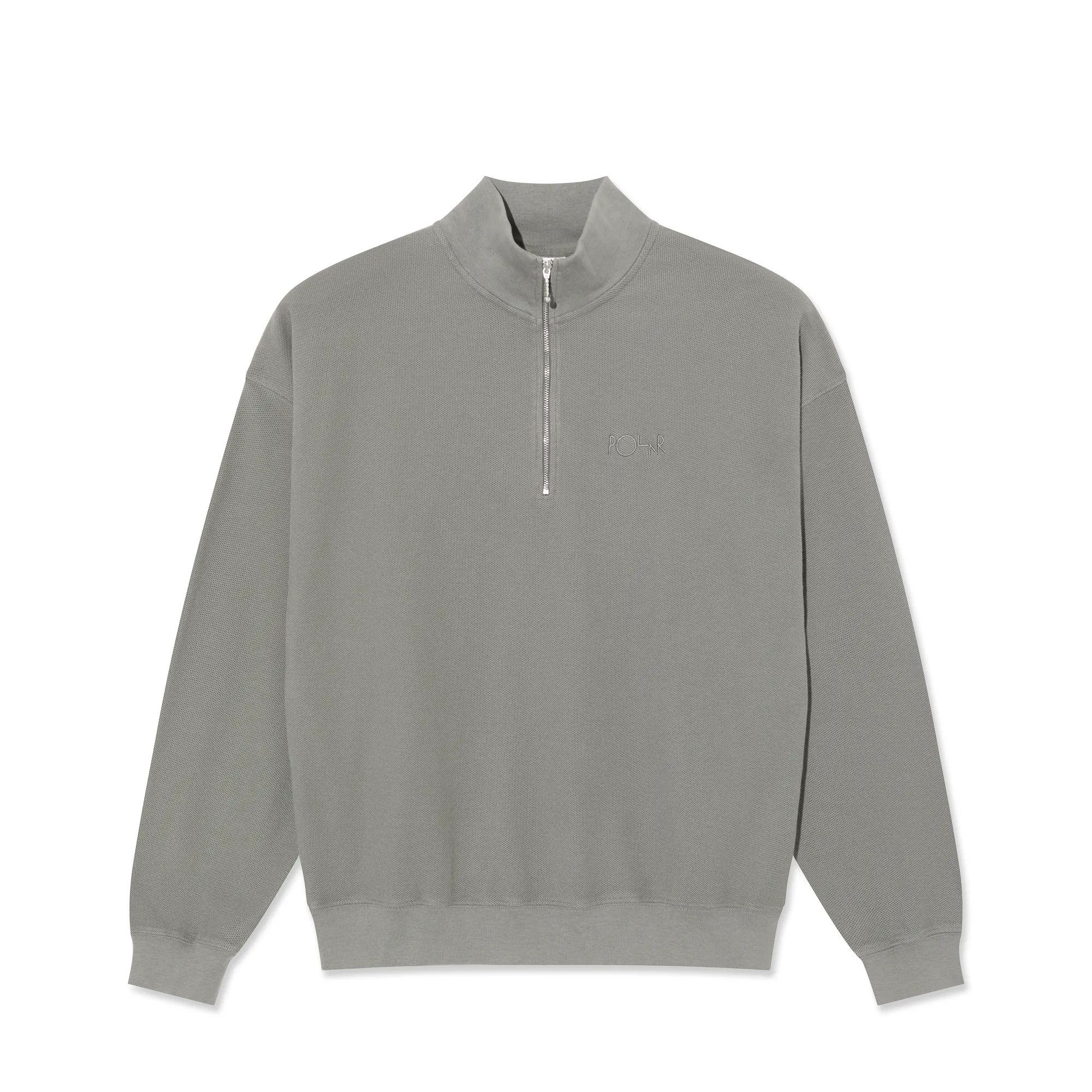 Half Zip LS Shirt | Pique - Grey sold by Polar Skate product image thumbnail 3
