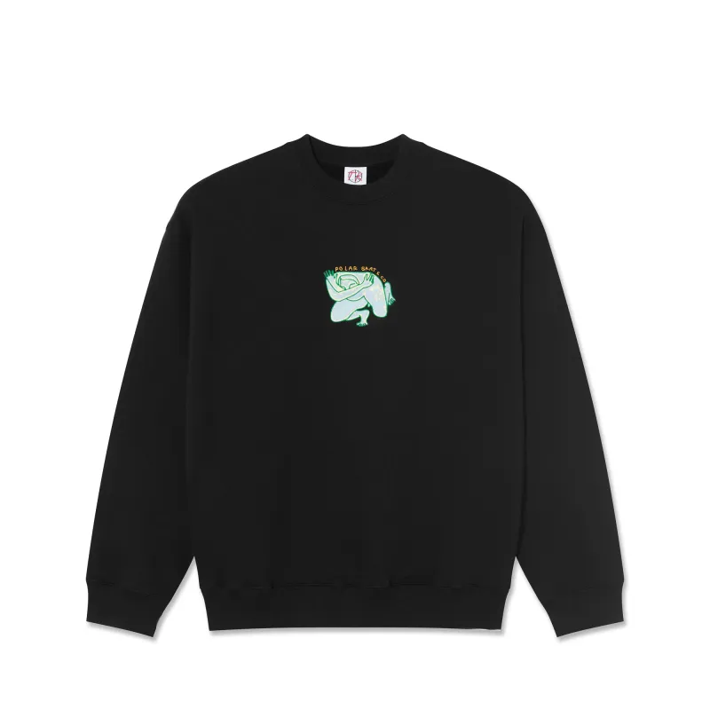 Dave Crewneck | Shy Bow - Black sold by Polar Skate
