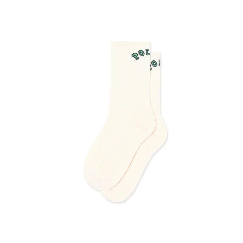 Large Rib Socks | College Logo - Cloud White made by Polar Skate