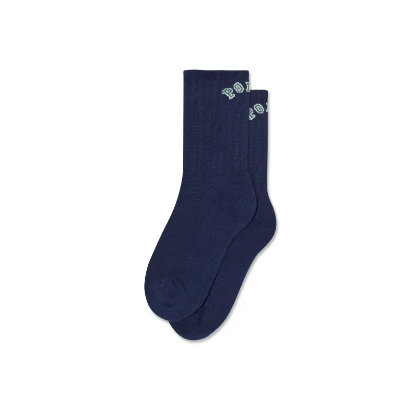 Large Rib Socks | College Logo - Dark Blue sold by Polar Skate