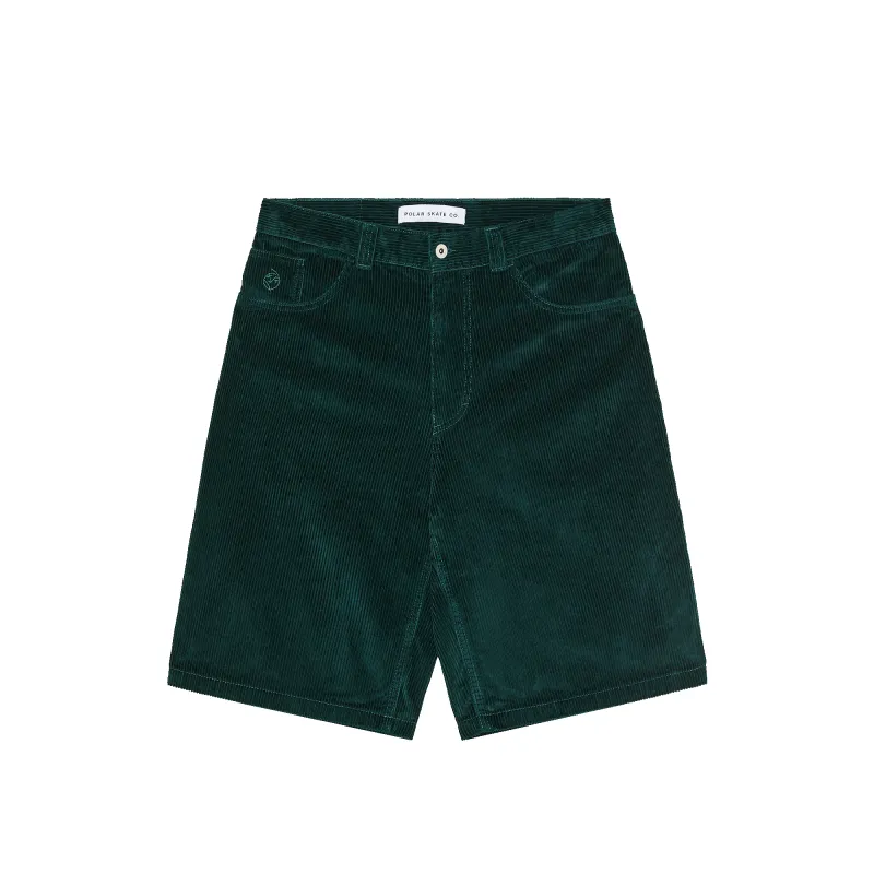 Big Boy Cord Shorts | Dark Emerald made by Polar Skate