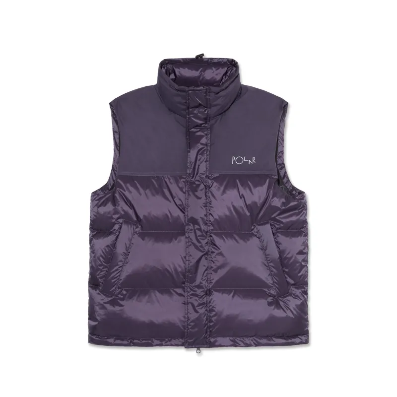 Basic Puffer Vest - Dark Violet sold by Polar Skate
